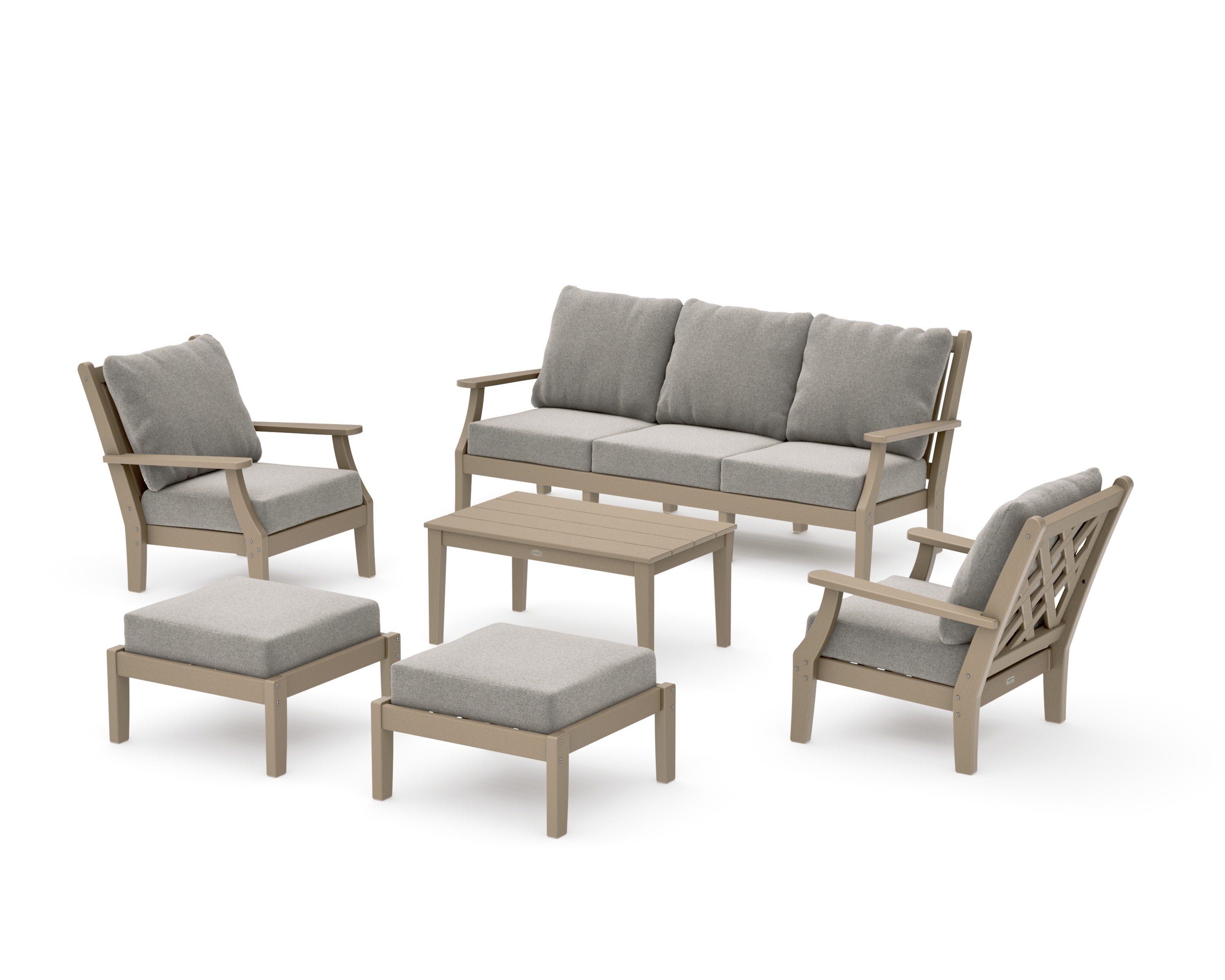 Wovendale 6-Piece Lounge Sofa Set in Vintage Sahara / Weathered Tweed