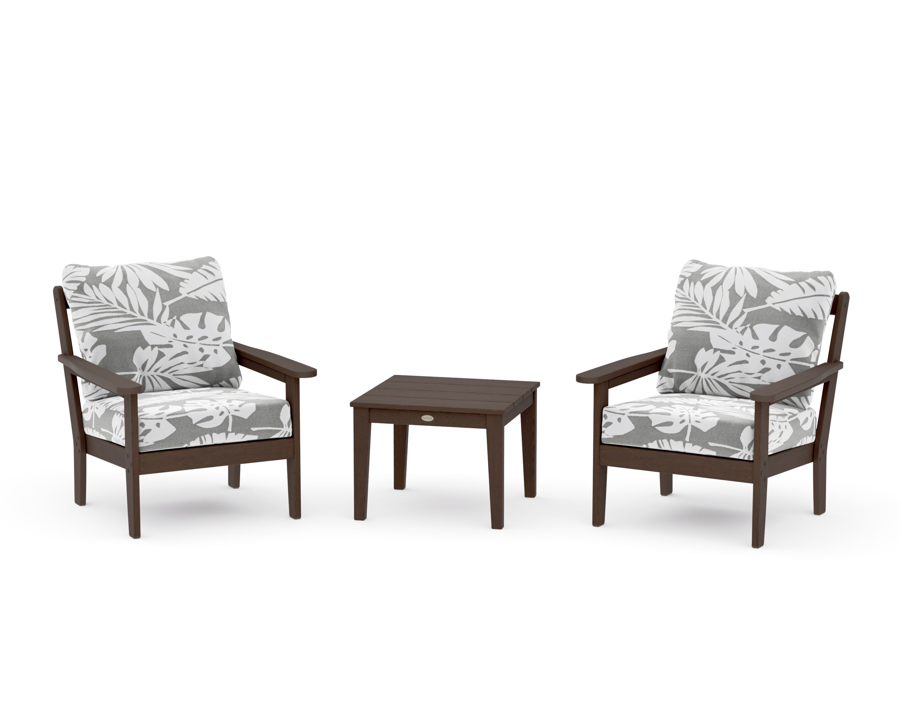 Cottage 3-Piece Deep Seating Set in Kona / Leaf Grey Mist