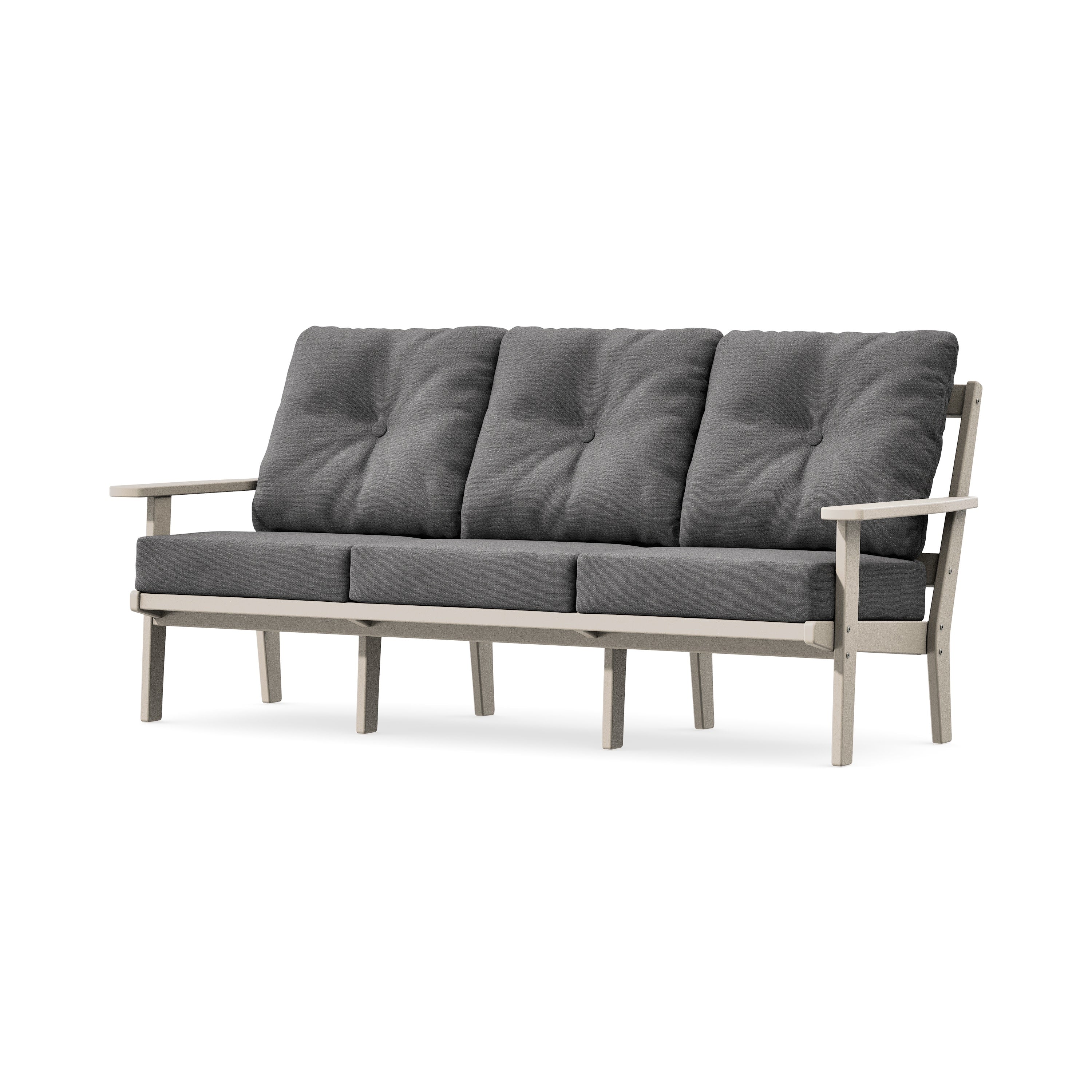 PrairieDeep Seating Sofa in Sand / Ash Charcoal