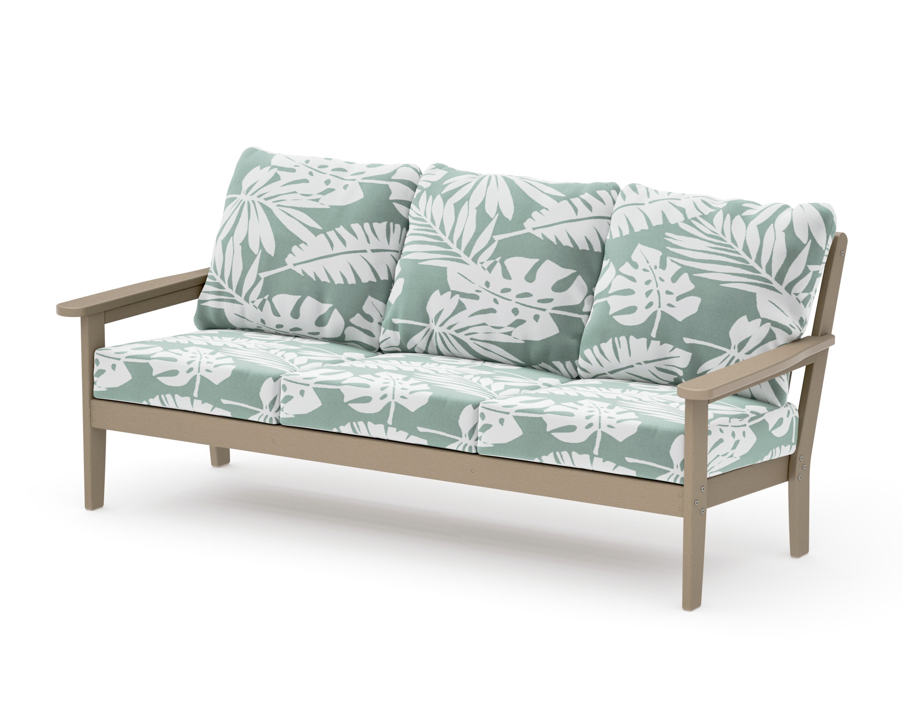 Cottage Deep Seating Sofa in Vintage Sahara / Leaf Glacier Spa