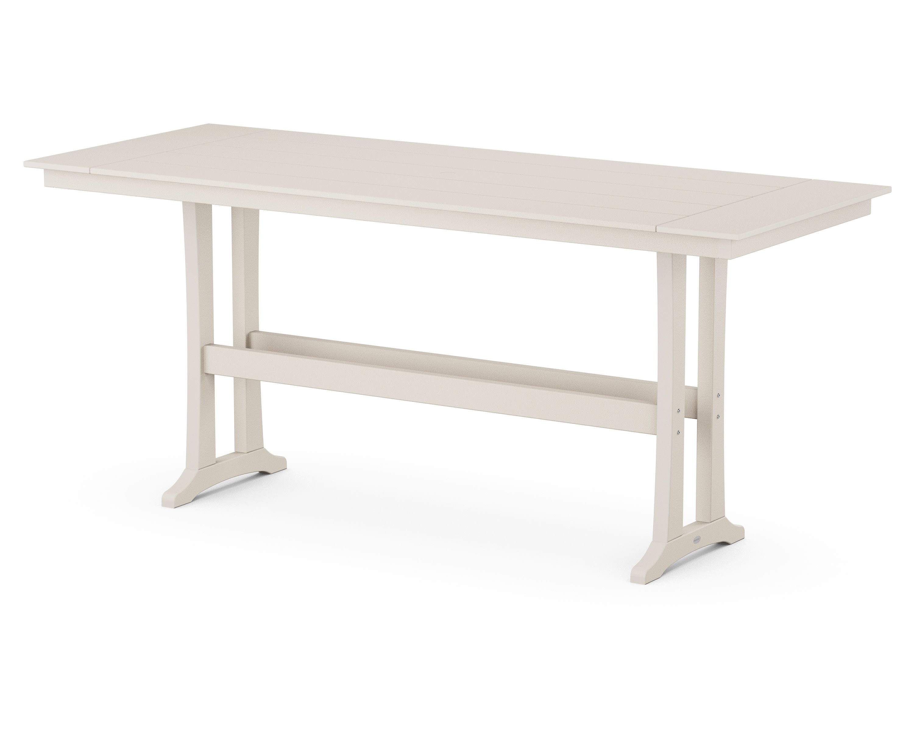 Farmhouse Trestle 38" x 96" Bar Table in Sand