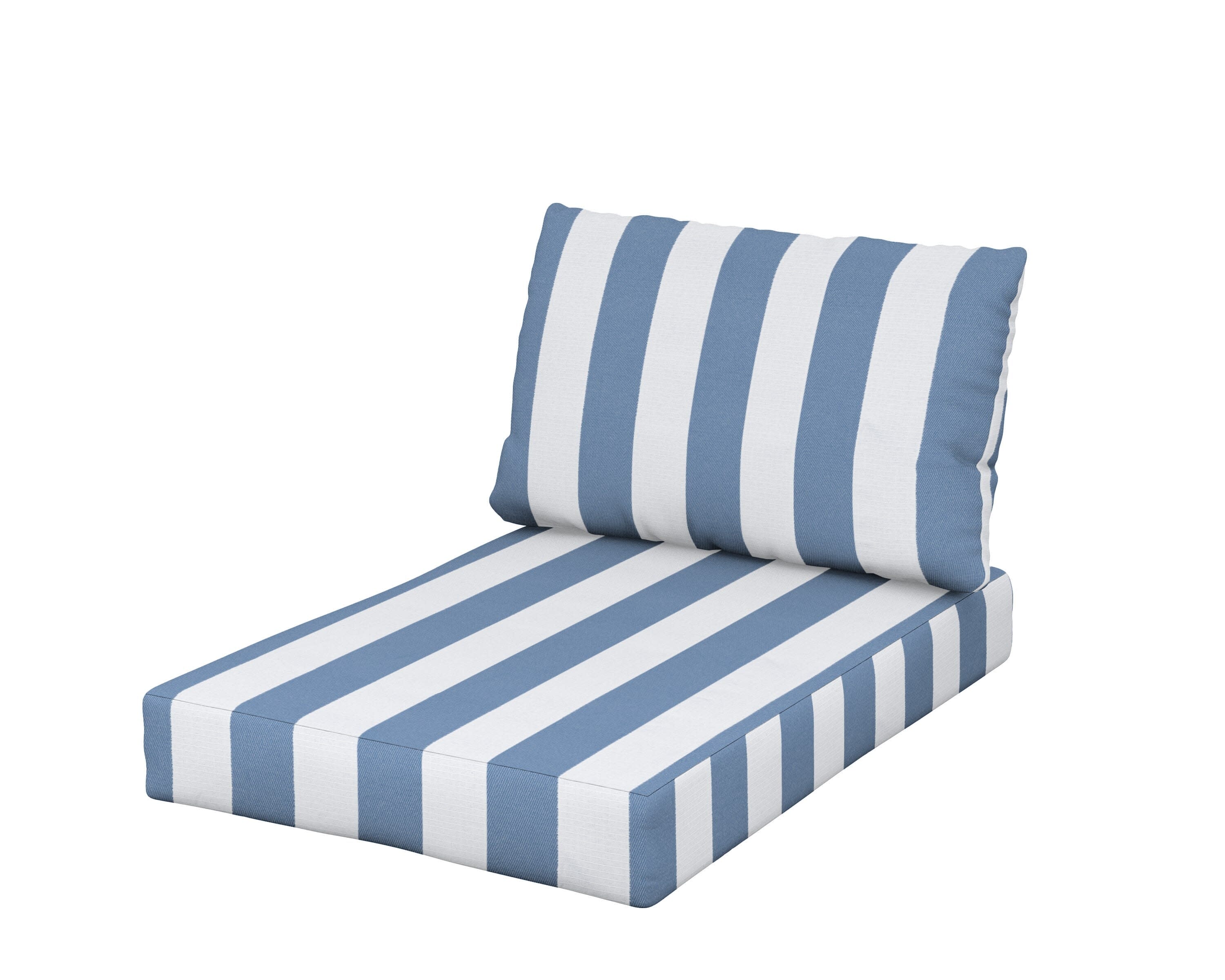 Daybed Swing Seat/Back Cushion in Cabana Stripe Sky Blue