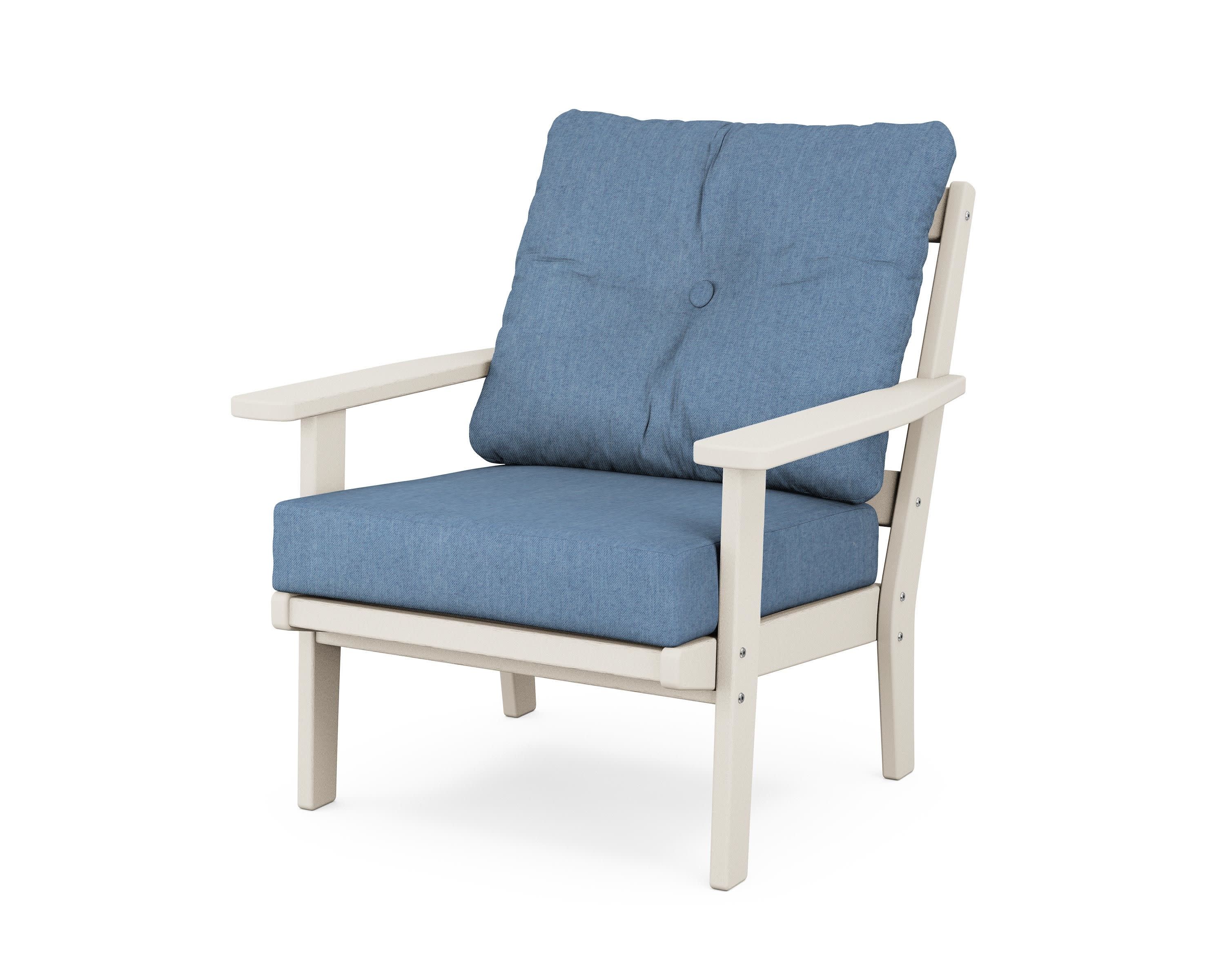 Prairie Deep Seating Chair in Sand / Sky Blue