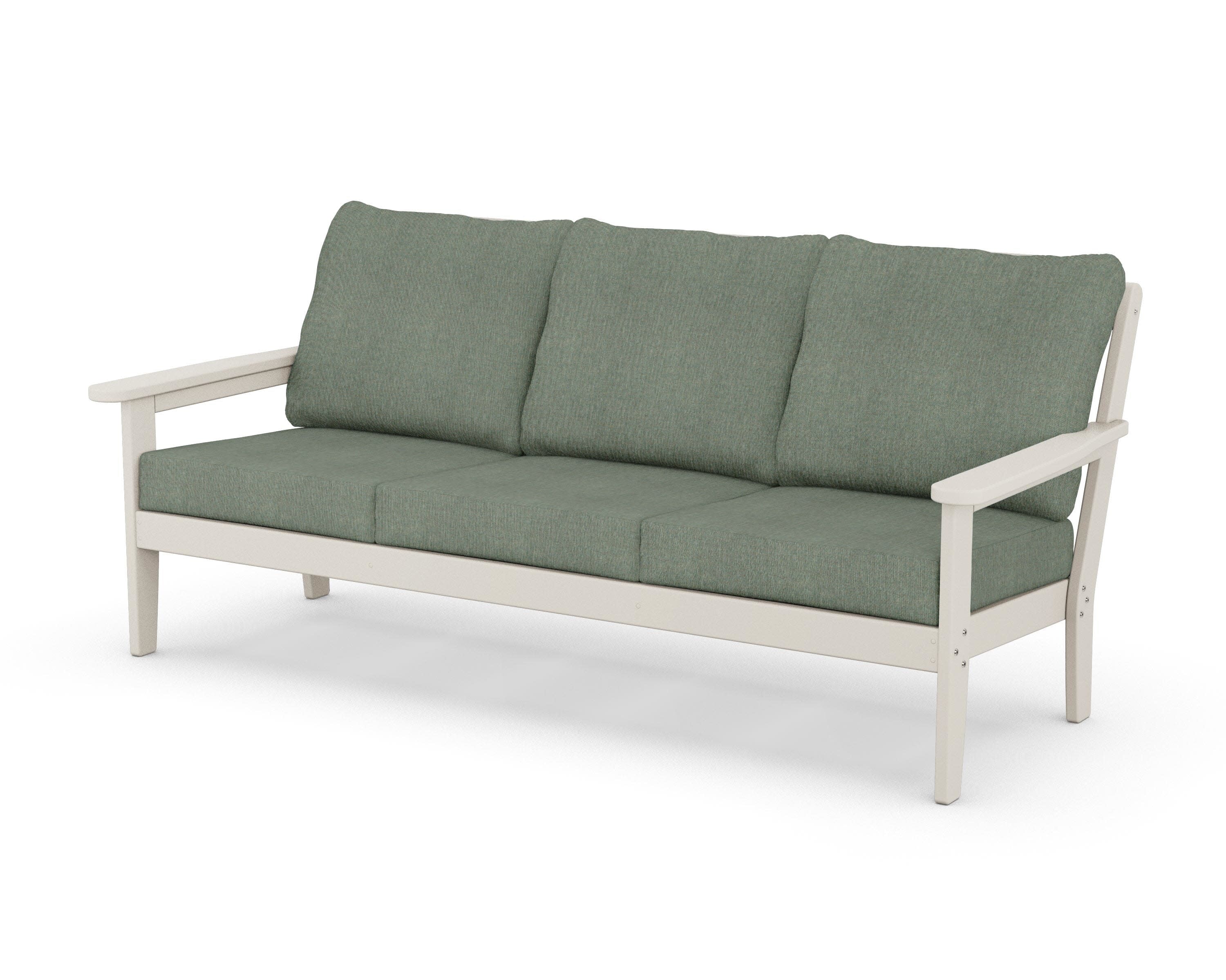 Cottage Deep Seating Sofa in Sand / Cast Sage