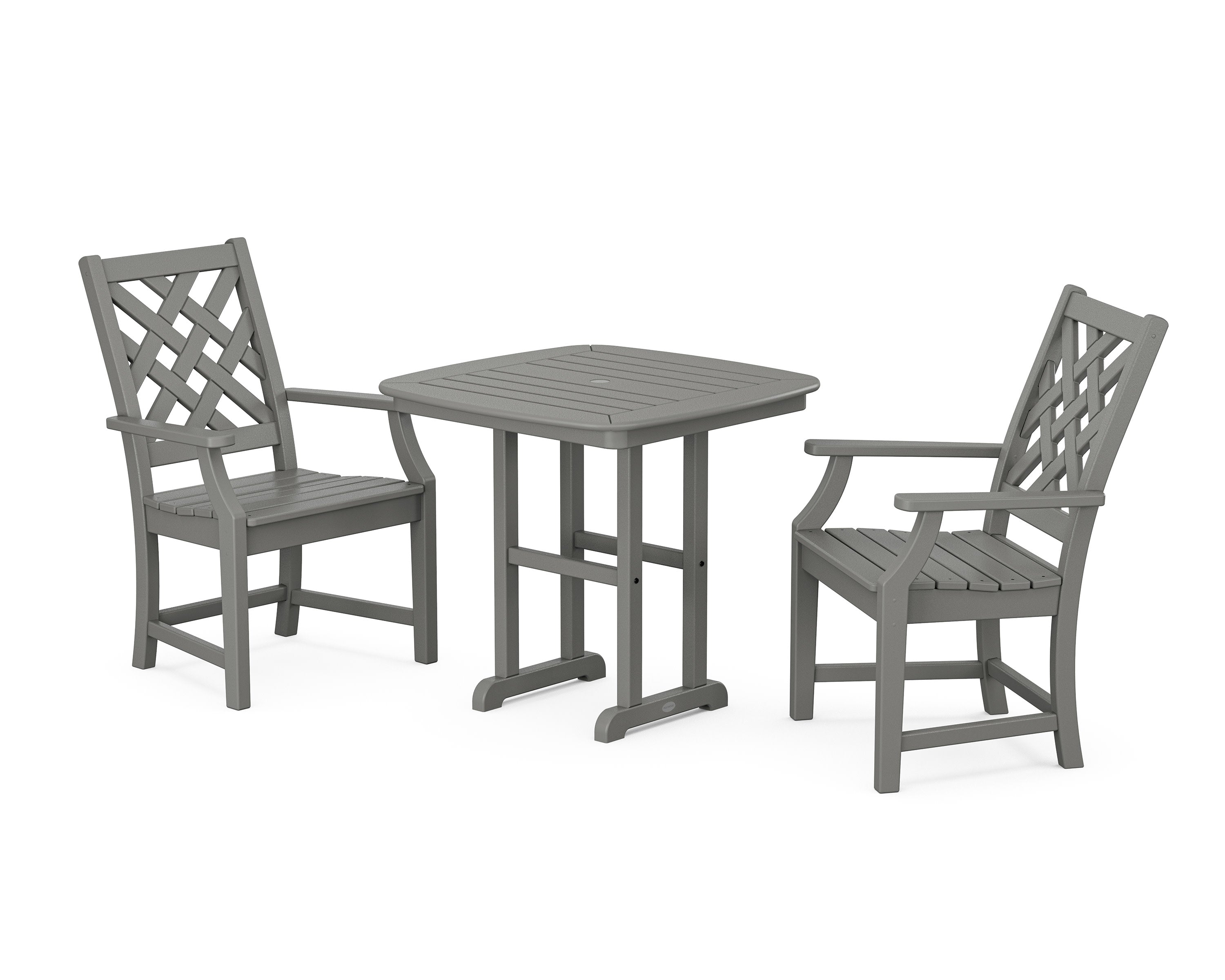 Wovendale 3-Piece Dining Set in Slate Grey