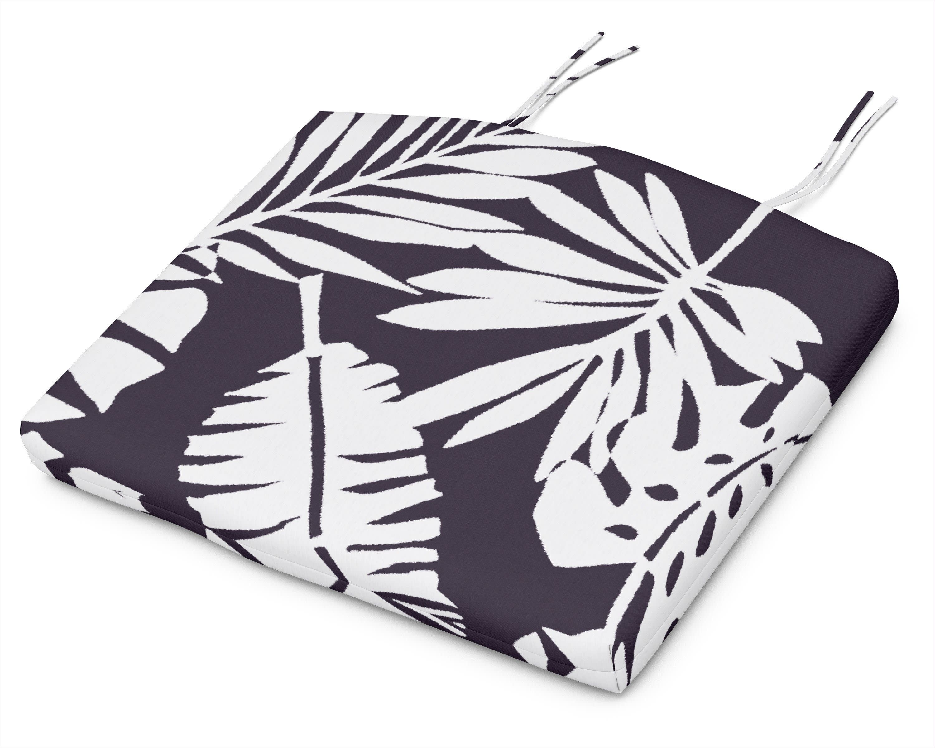 Standard Seat Cushion 18"D x 22"W x 2.5"H in Leaf Navy