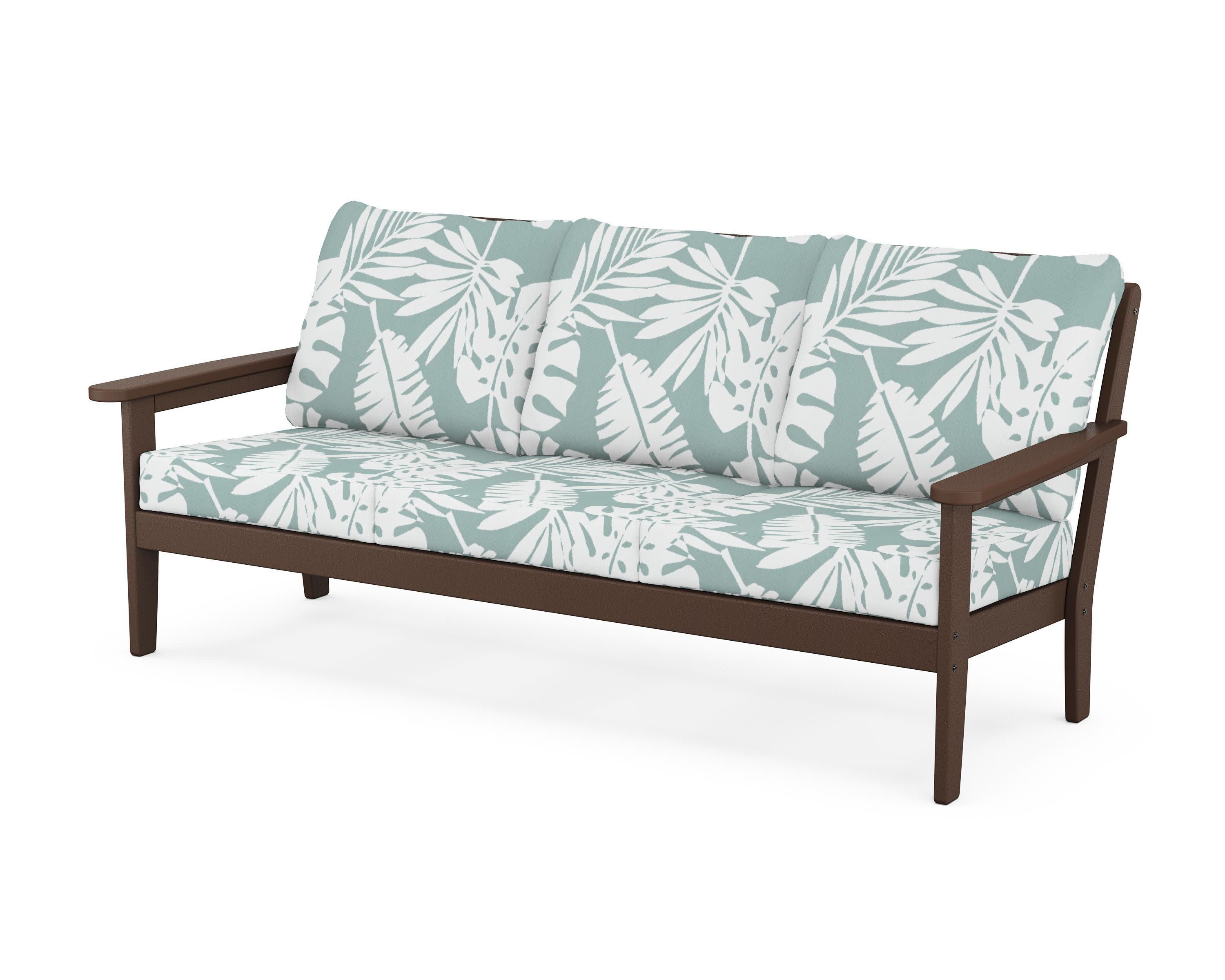 Cottage Deep Seating Sofa in Mahogany / Leaf Glacier Spa