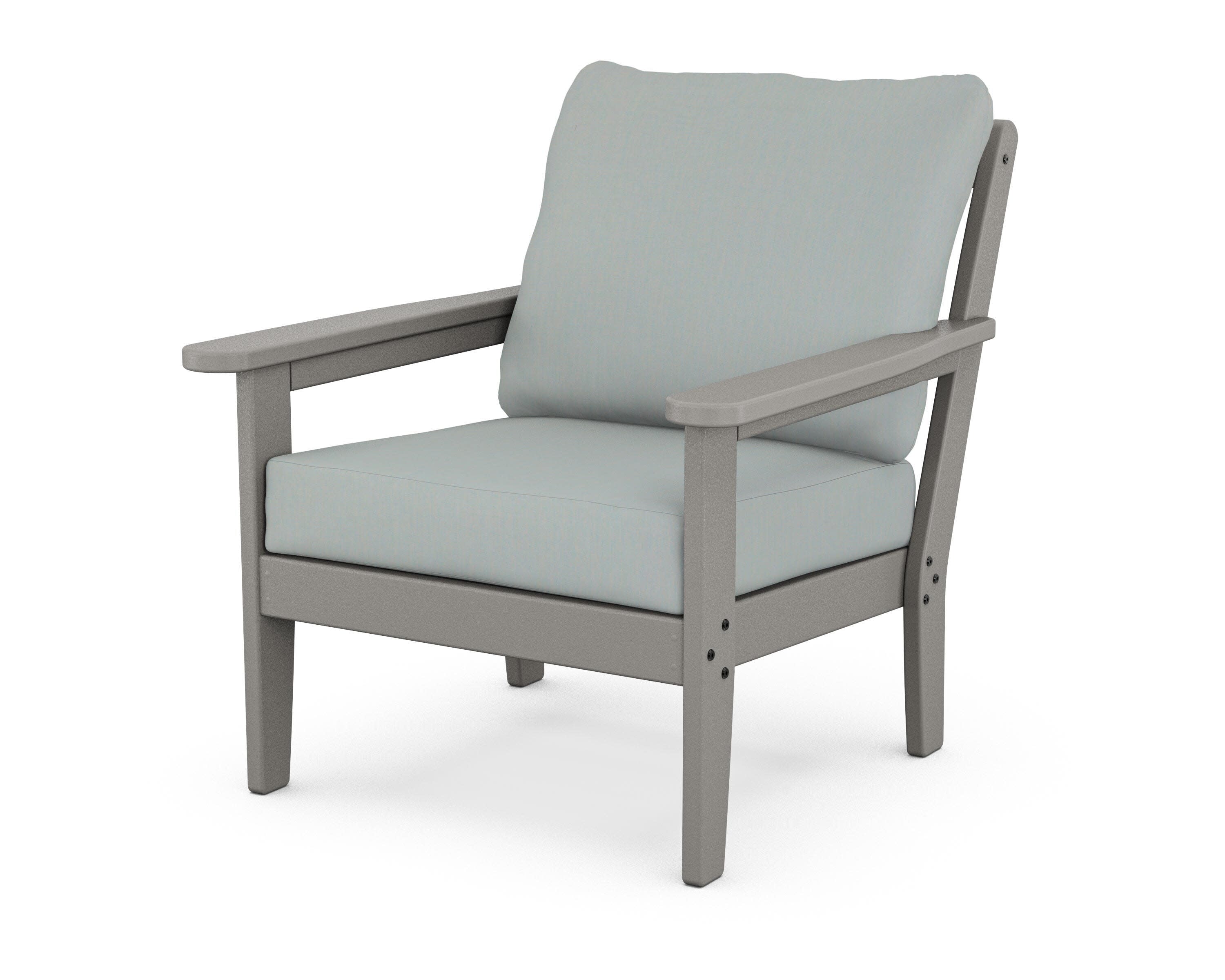 Cottage Deep Seating Chair in Slate Grey / Spa