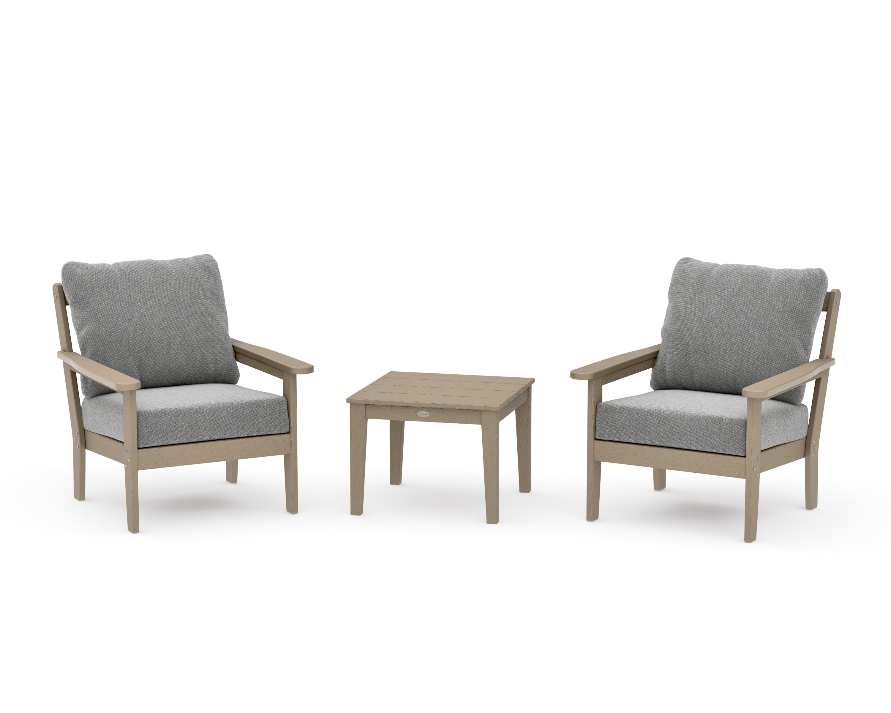 Cottage 3-Piece Deep Seating Set in Vintage Sahara / Grey Mist