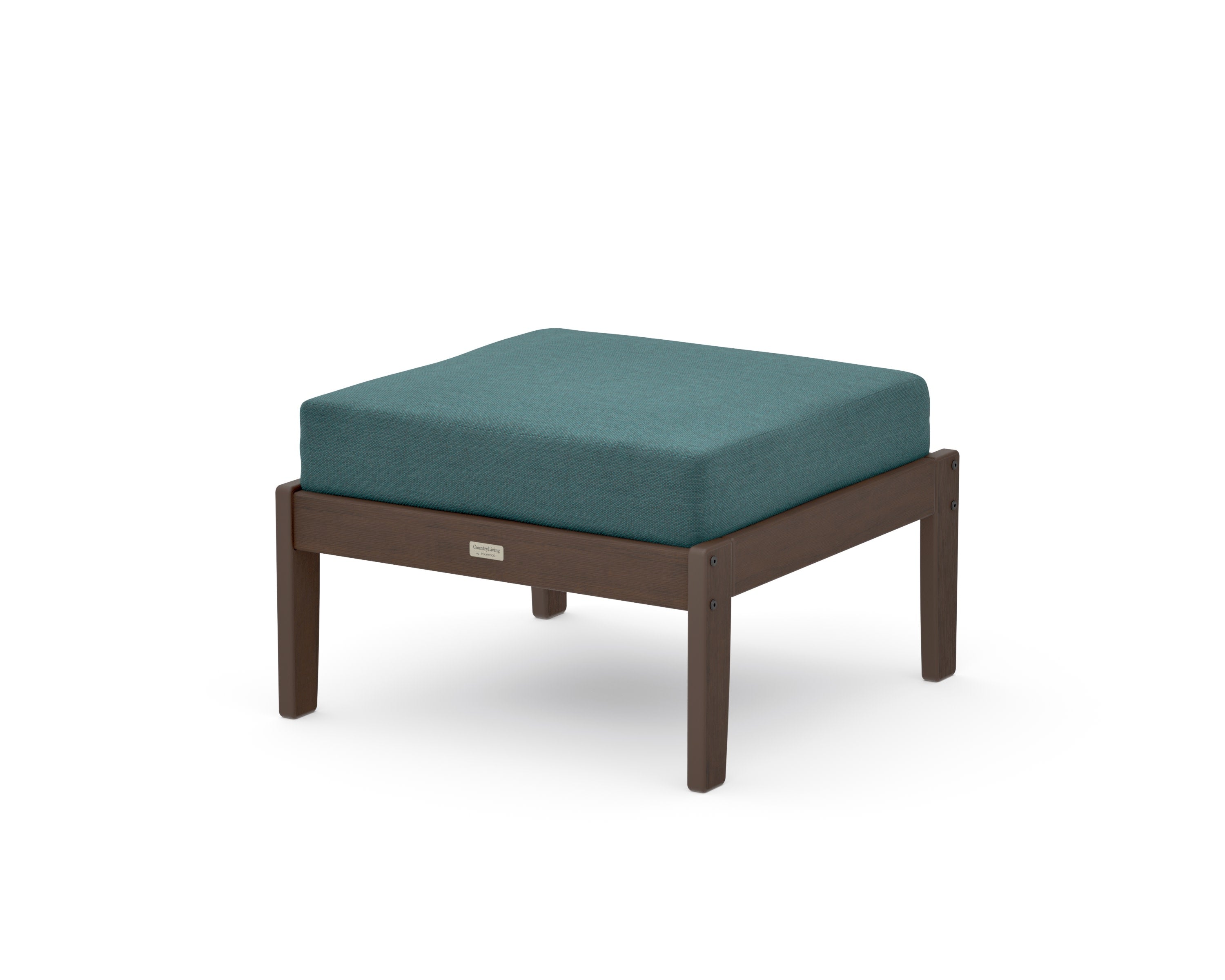 Cottage Deep Seating Ottoman in Kona / Ocean Teal