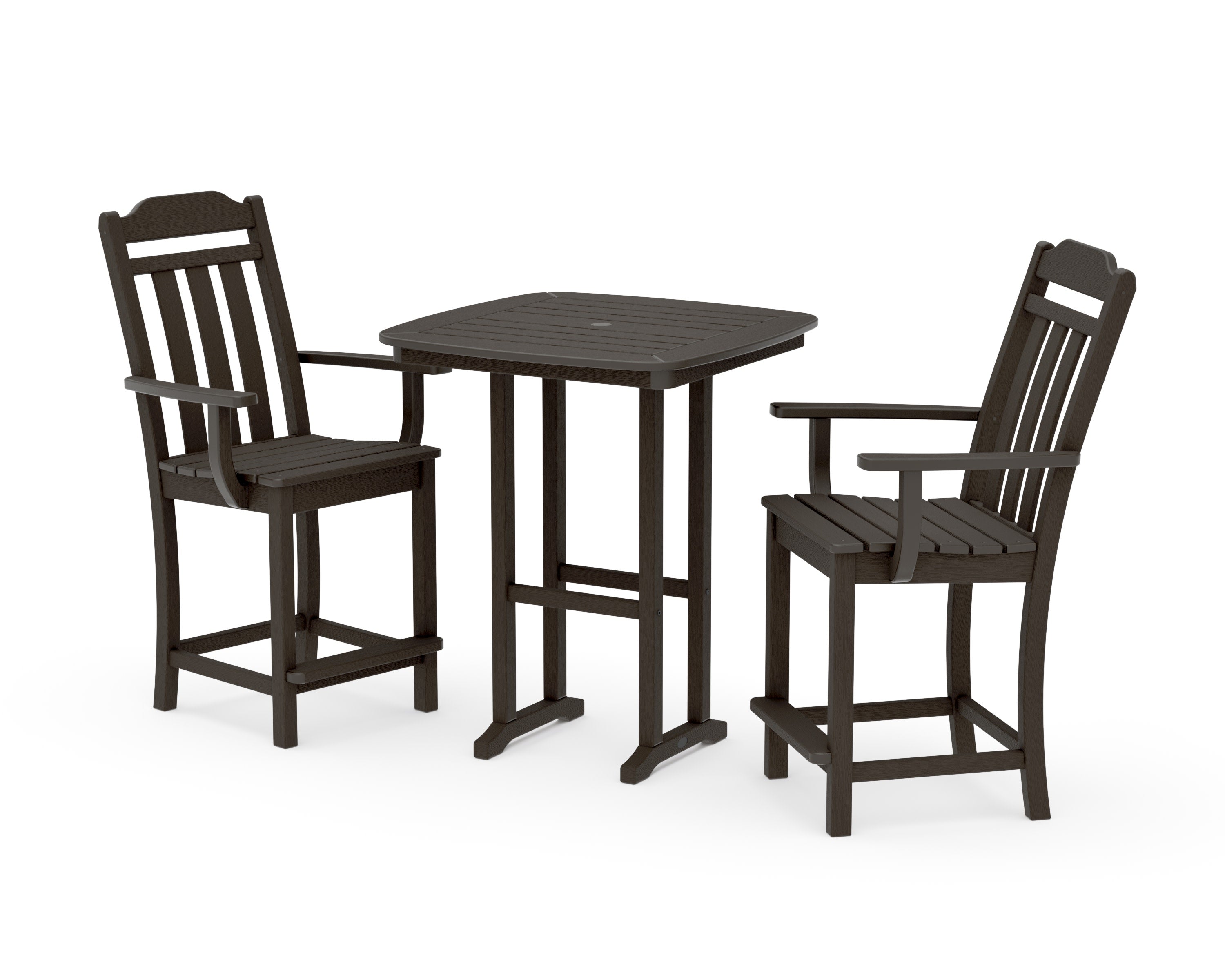 Cottage 3-Piece Counter Set in Vintage Coffee