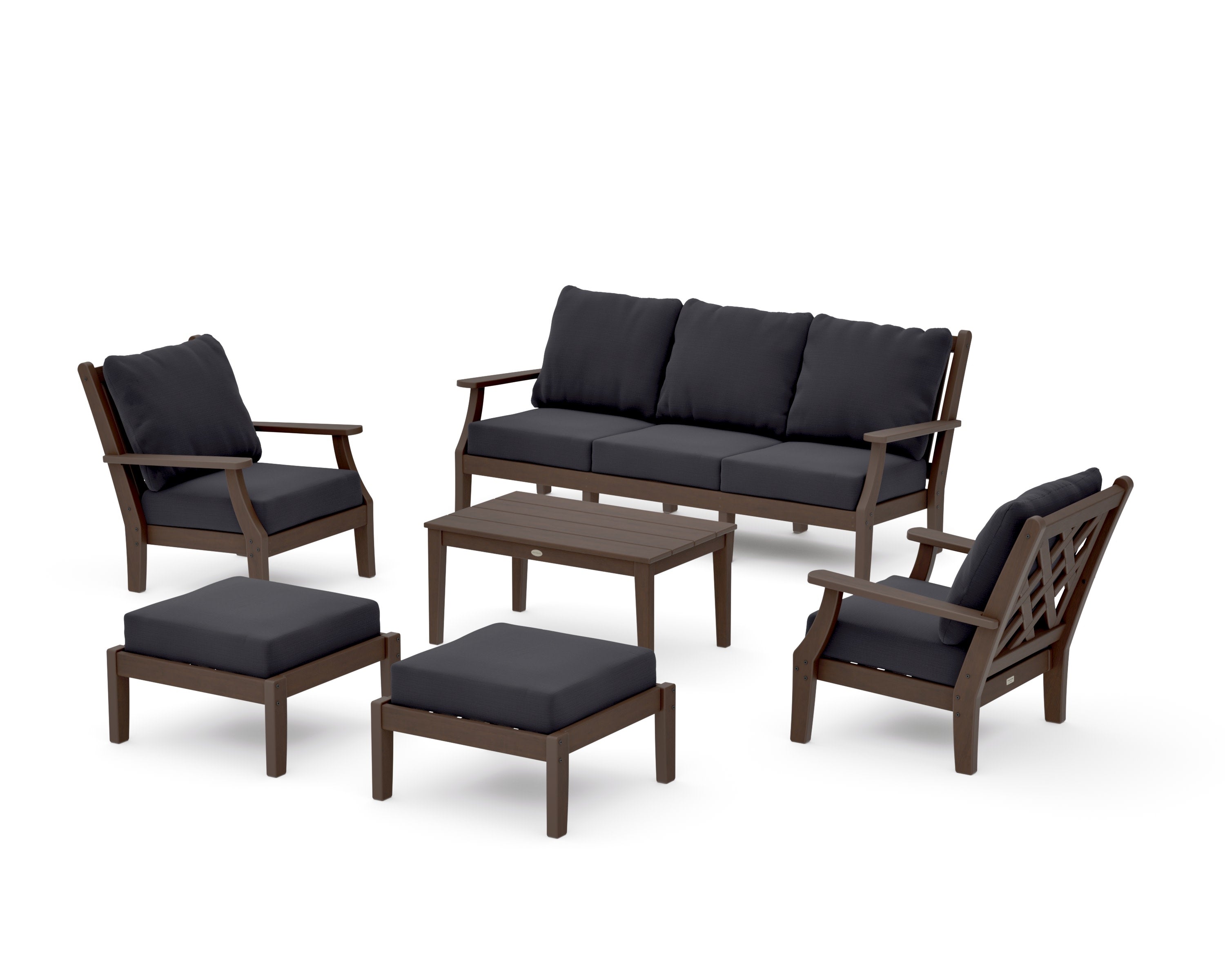 Wovendale 6-Piece Lounge Sofa Set in Kona / Midnight Linen