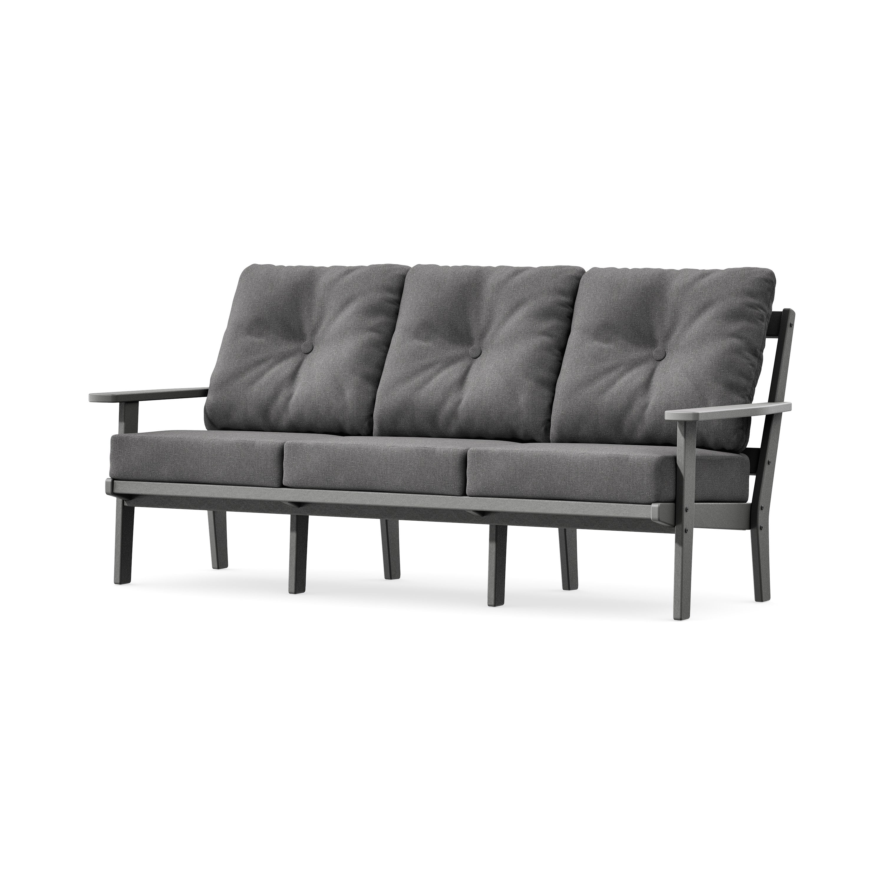PrairieDeep Seating Sofa in Slate Grey / Ash Charcoal