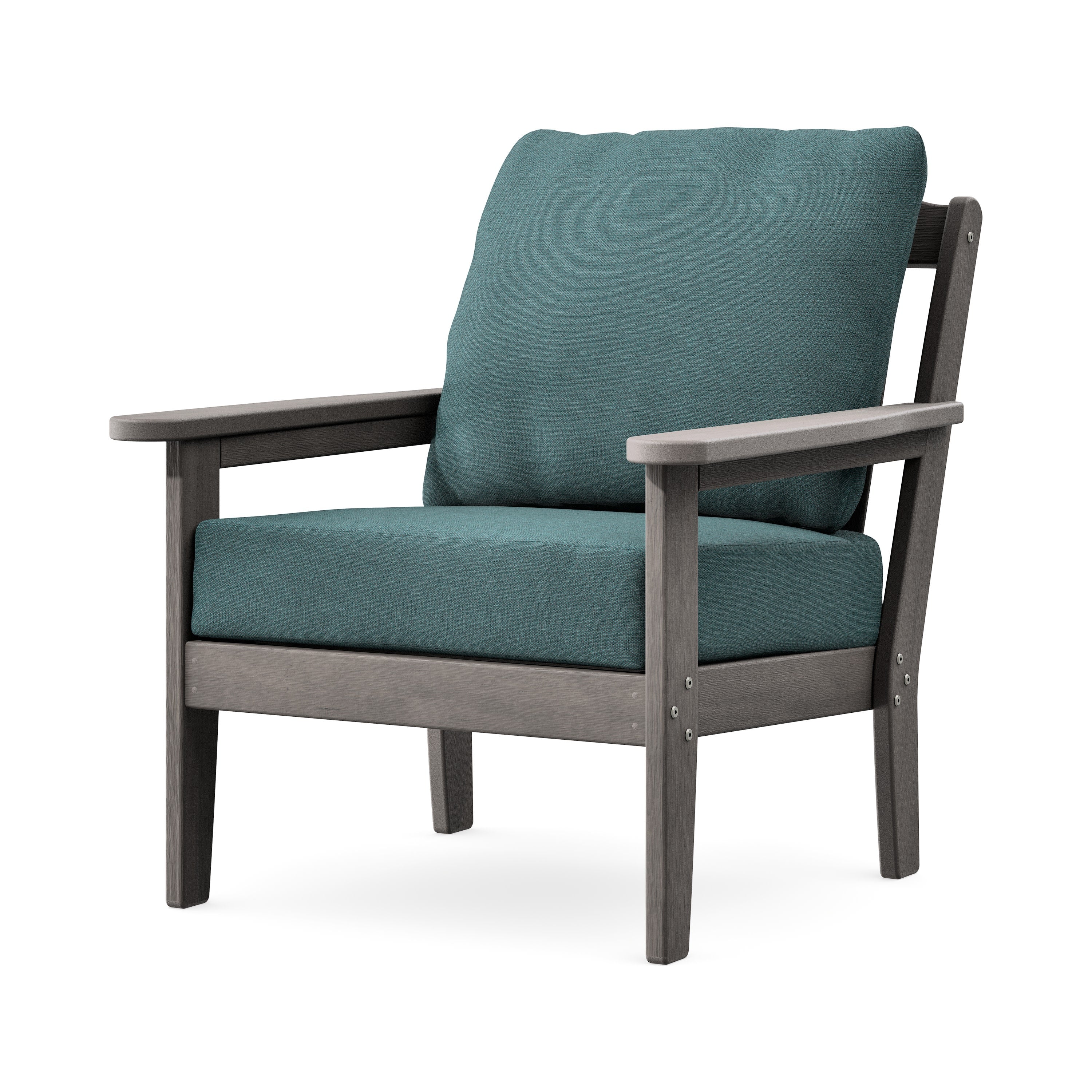Cottage Deep Seating Chair in Driftwood / Ocean Teal
