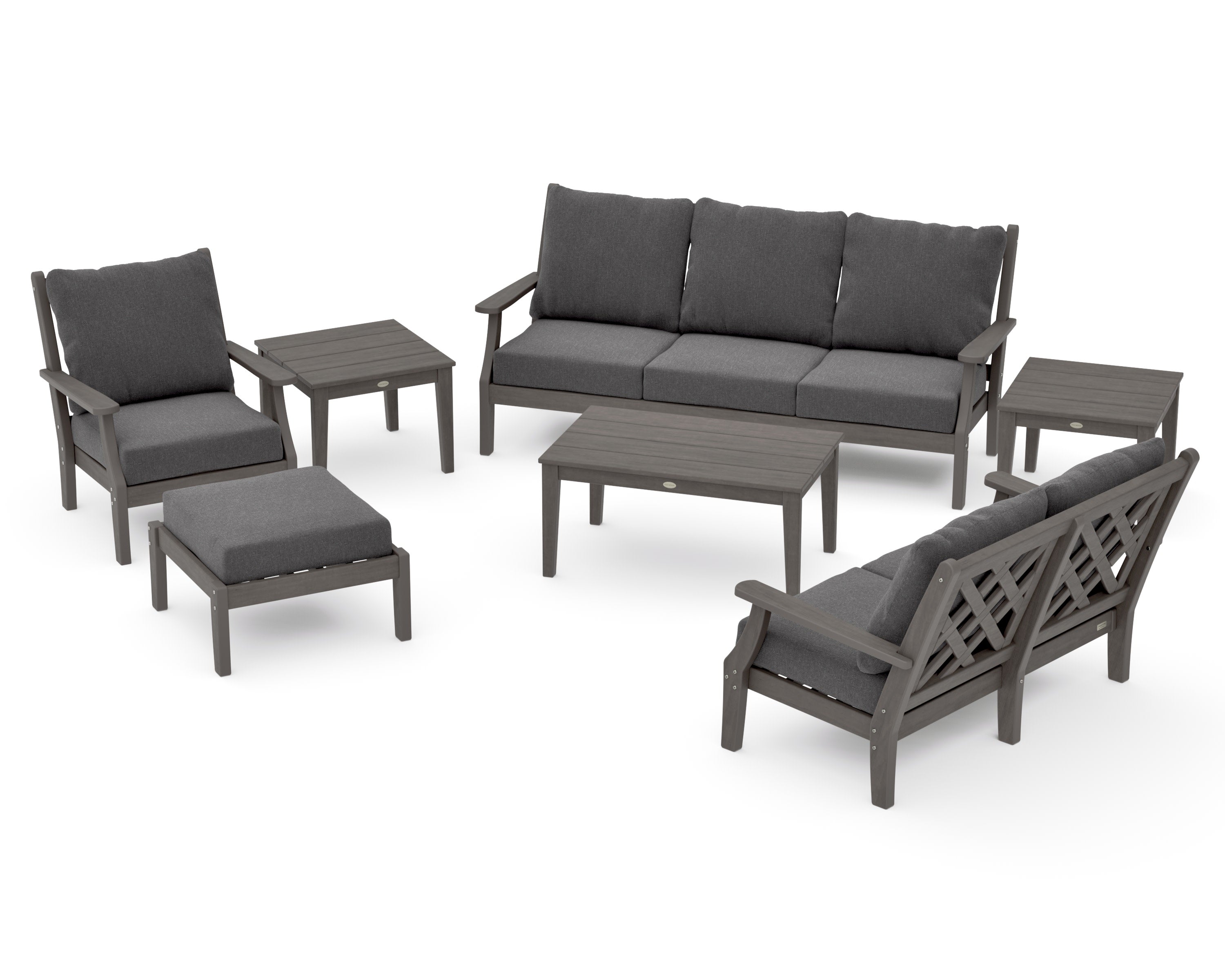 Wovendale 7-Piece Deep Seating Set in Driftwood / Ash Charcoal