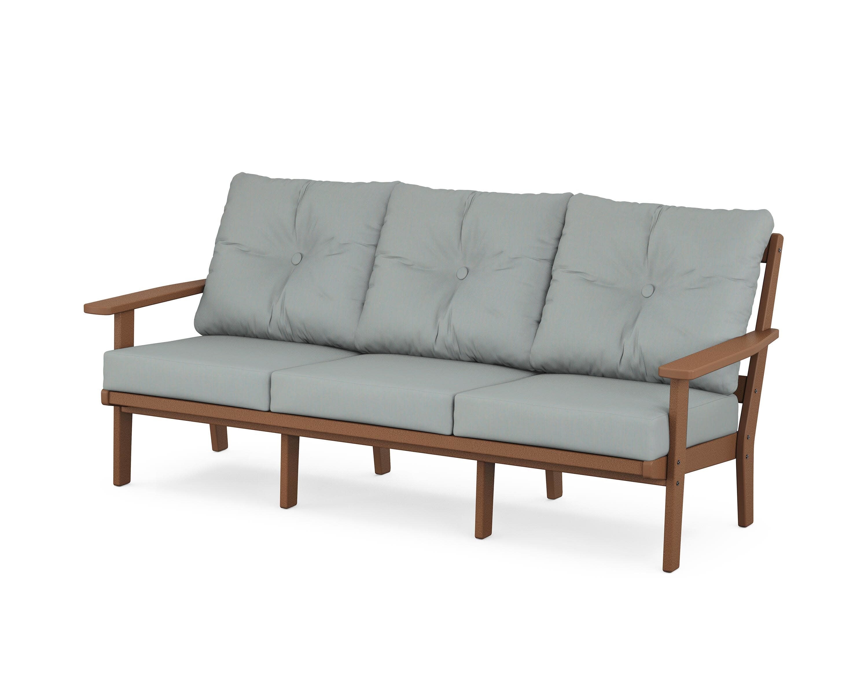 PrairieDeep Seating Sofa in Teak / Spa