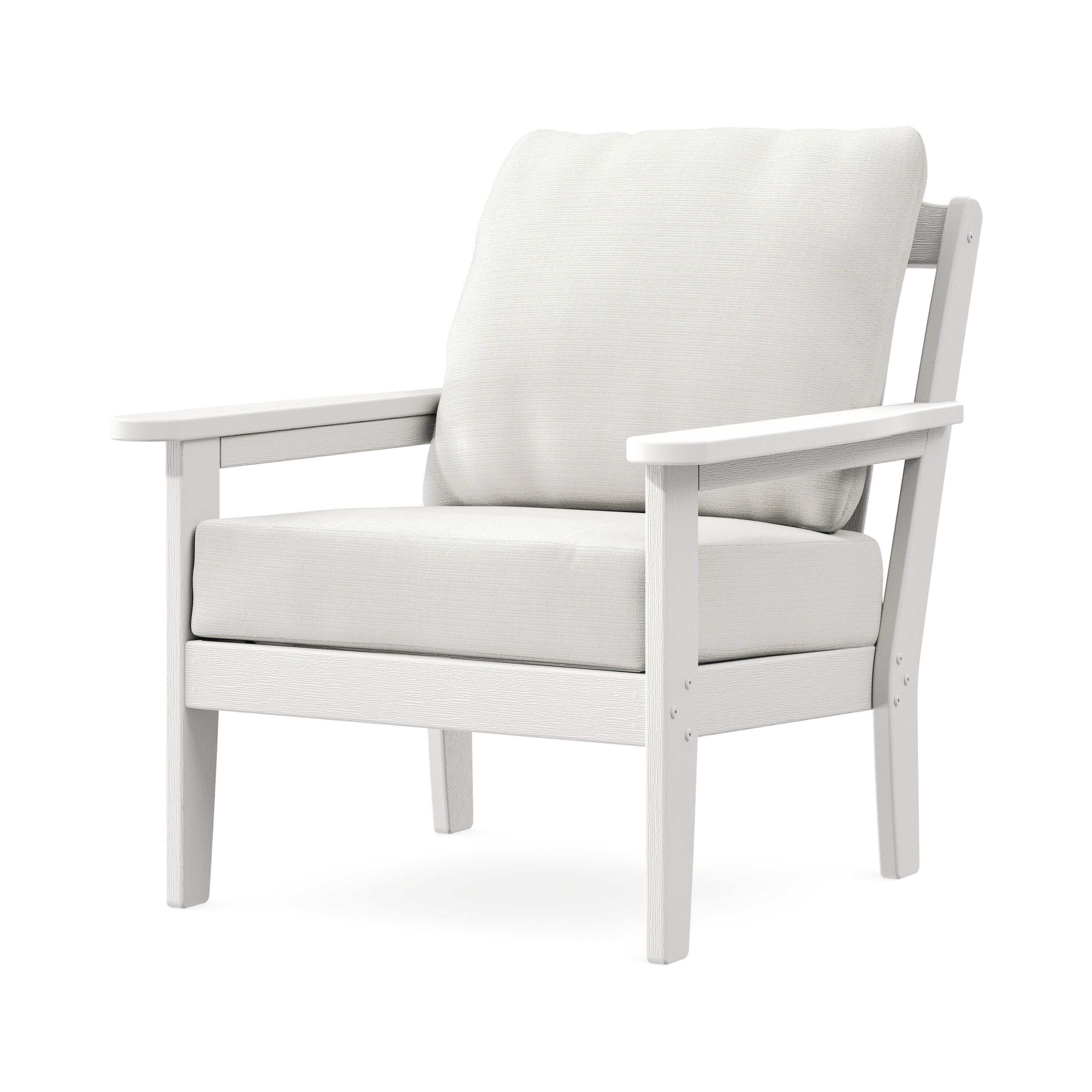 Cottage Deep Seating Chair in Vintage White / Natural Linen