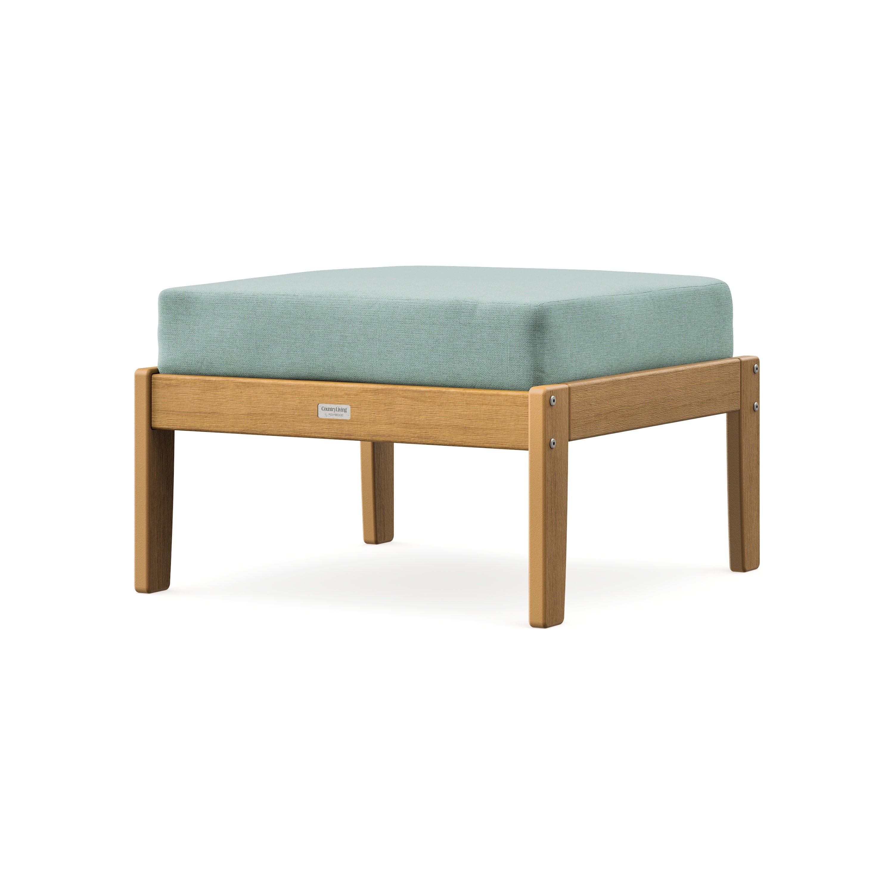 Cottage Deep Seating Ottoman in Natural / Glacier Spa