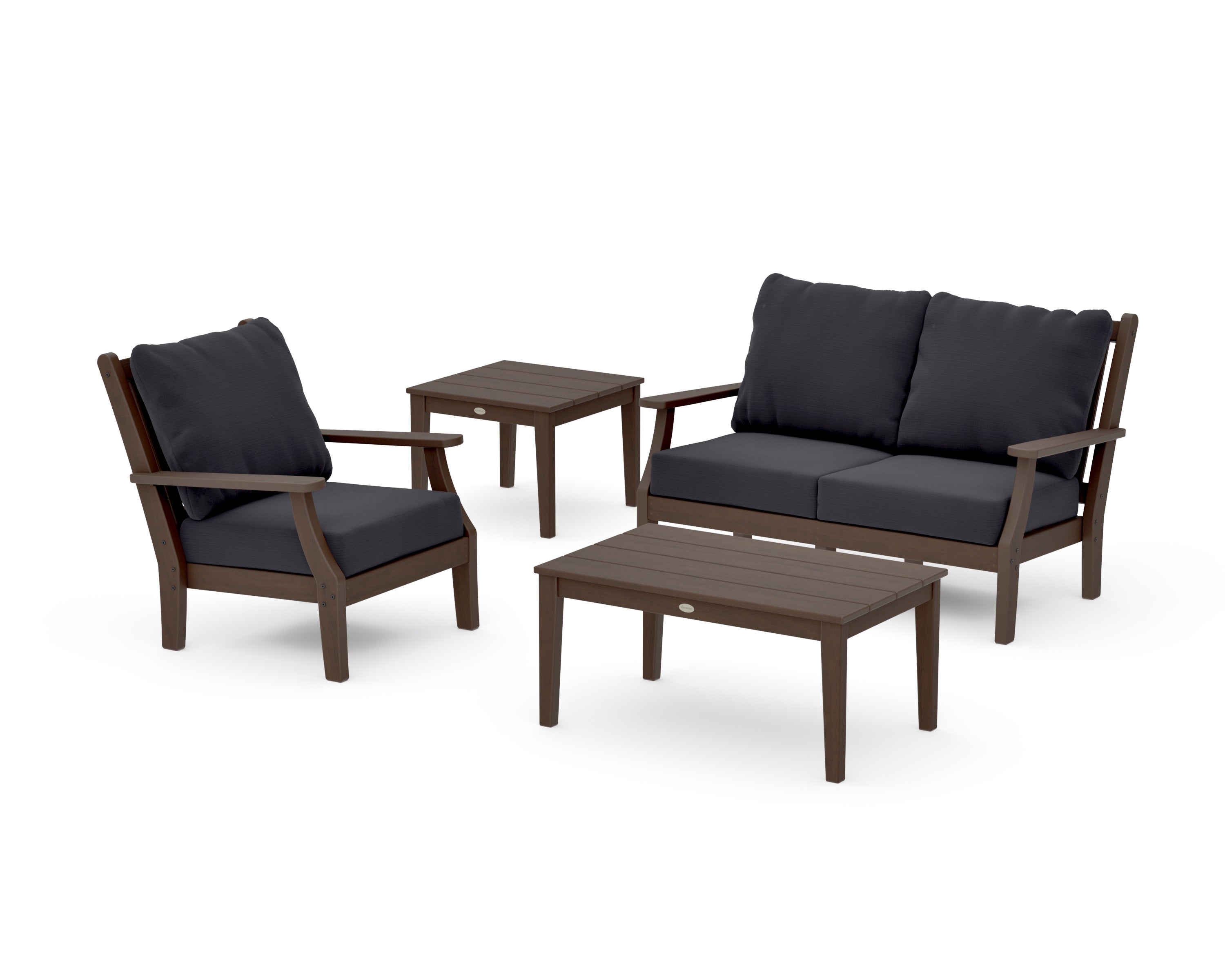 Wovendale 4-Piece Deep Seating Set in Kona / Midnight Linen