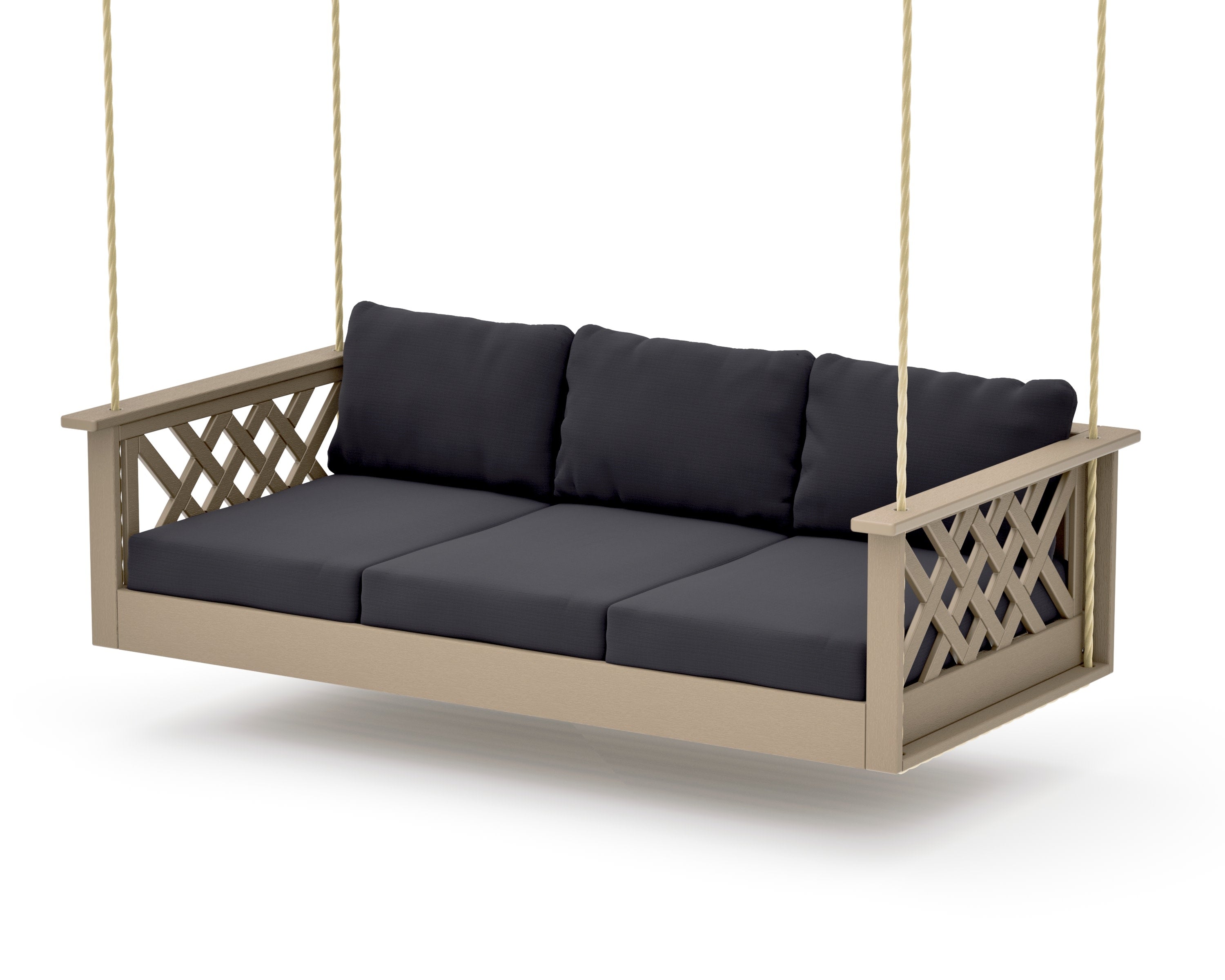 Wovendale Daybed Swing in Vintage Sahara / Midnight Linen