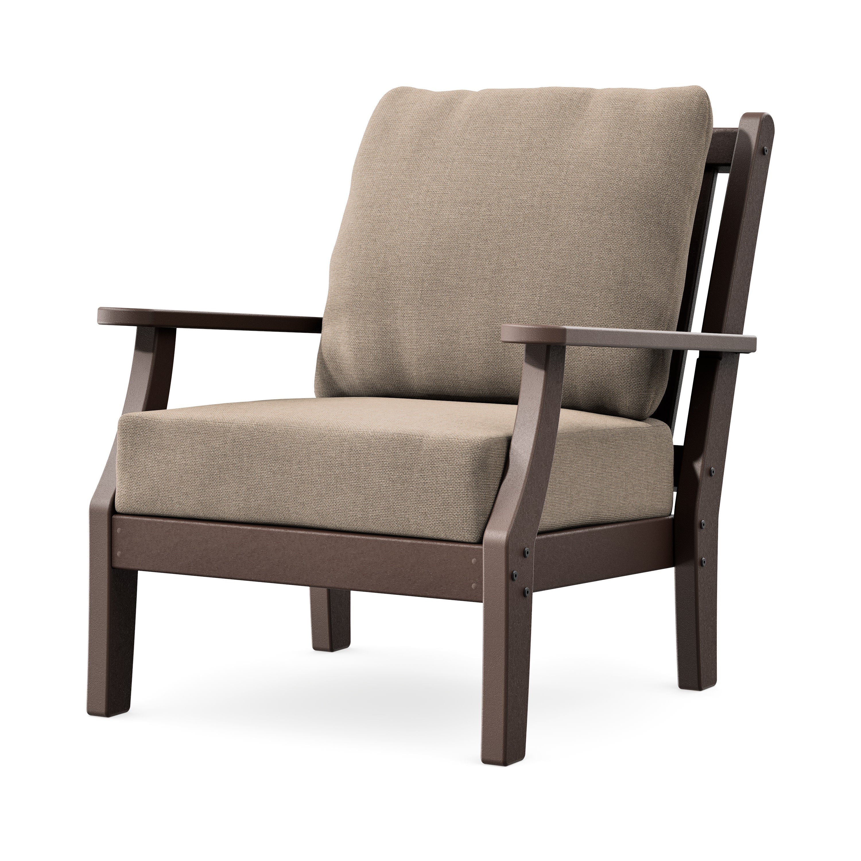 Wovendale Deep Seating Chair in Mahogany / Spiced Burlap