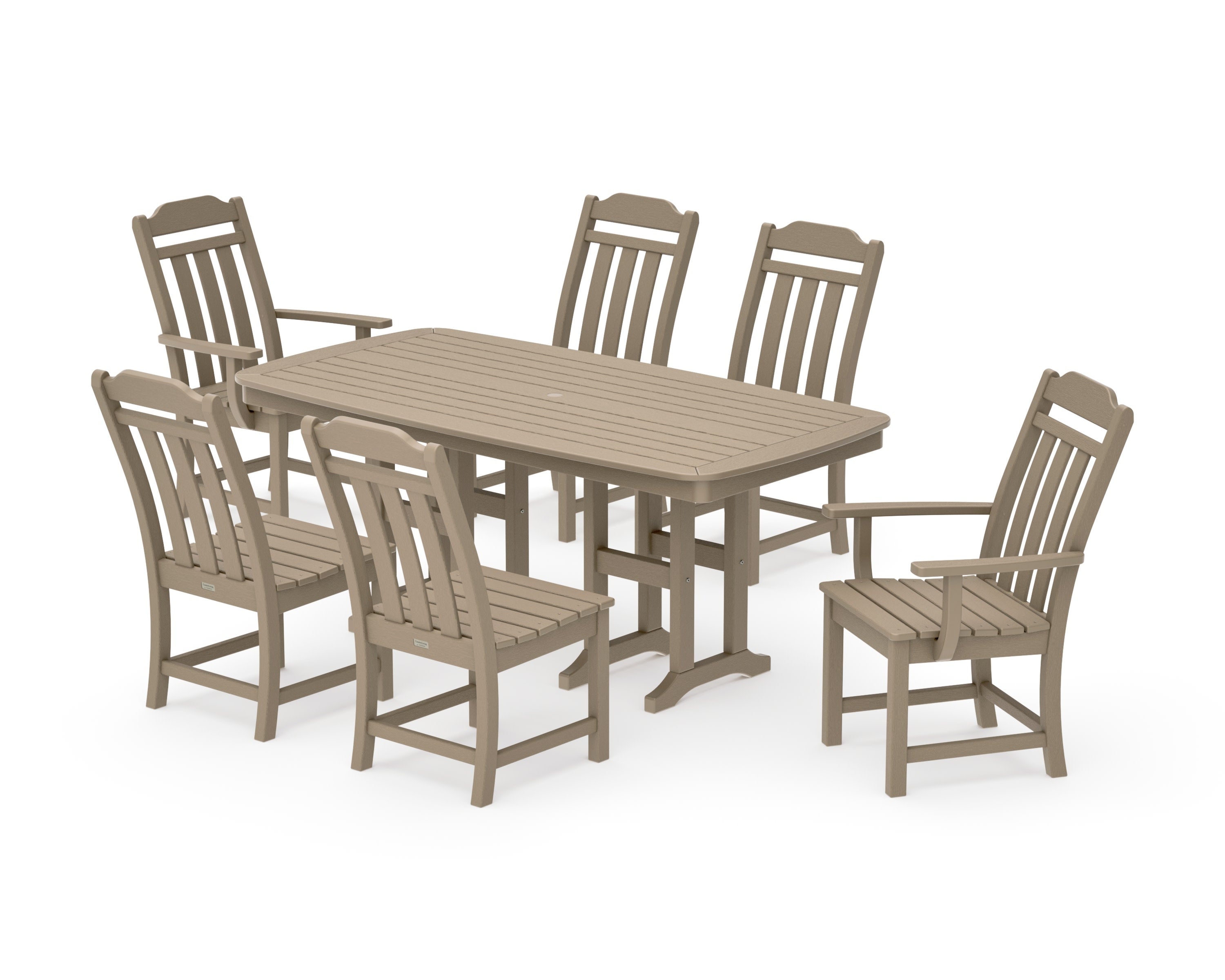 Cottage 7-Piece Dining Set in Vintage Sahara