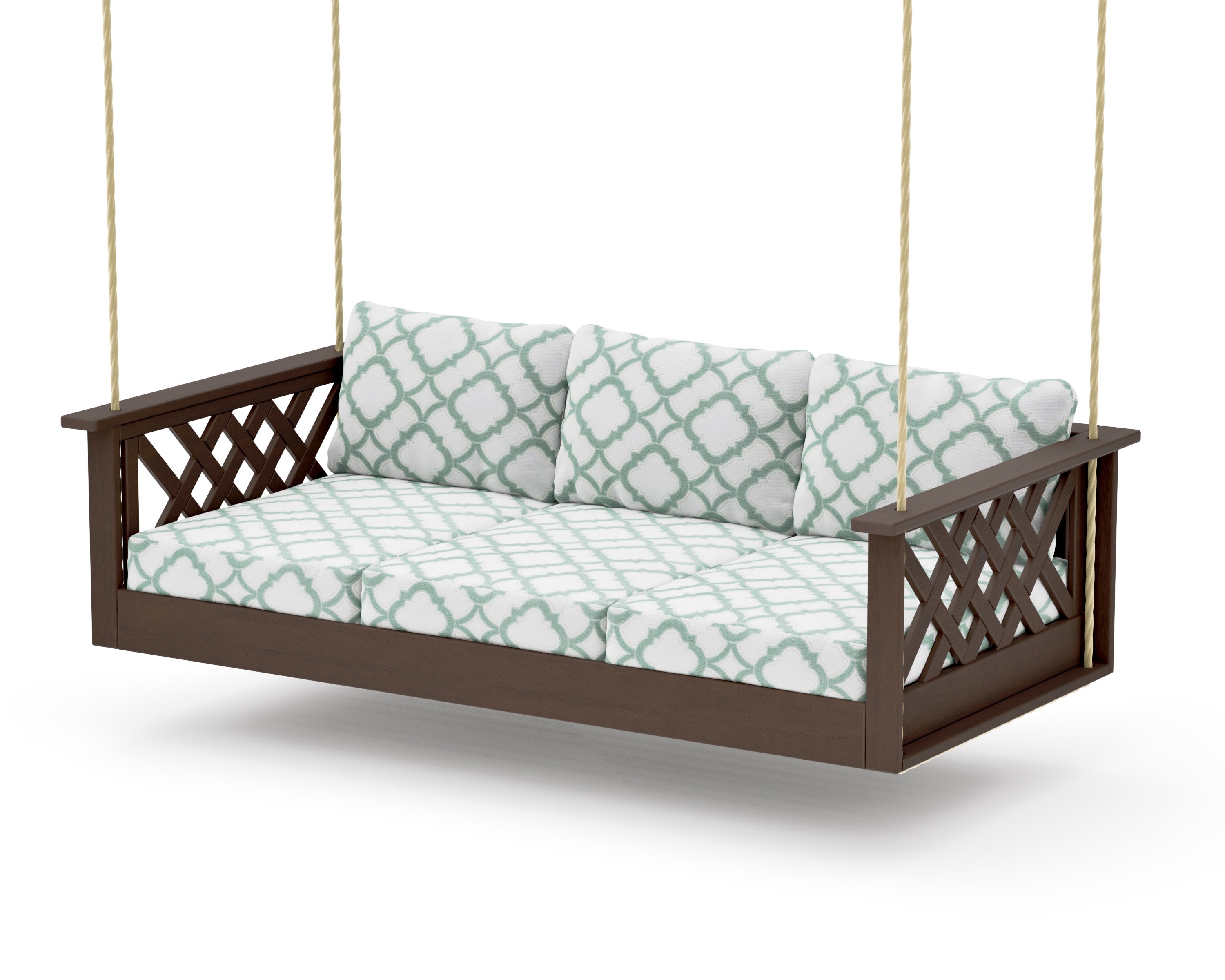 Wovendale Daybed Swing in Kona / Trellis Glacier Spa