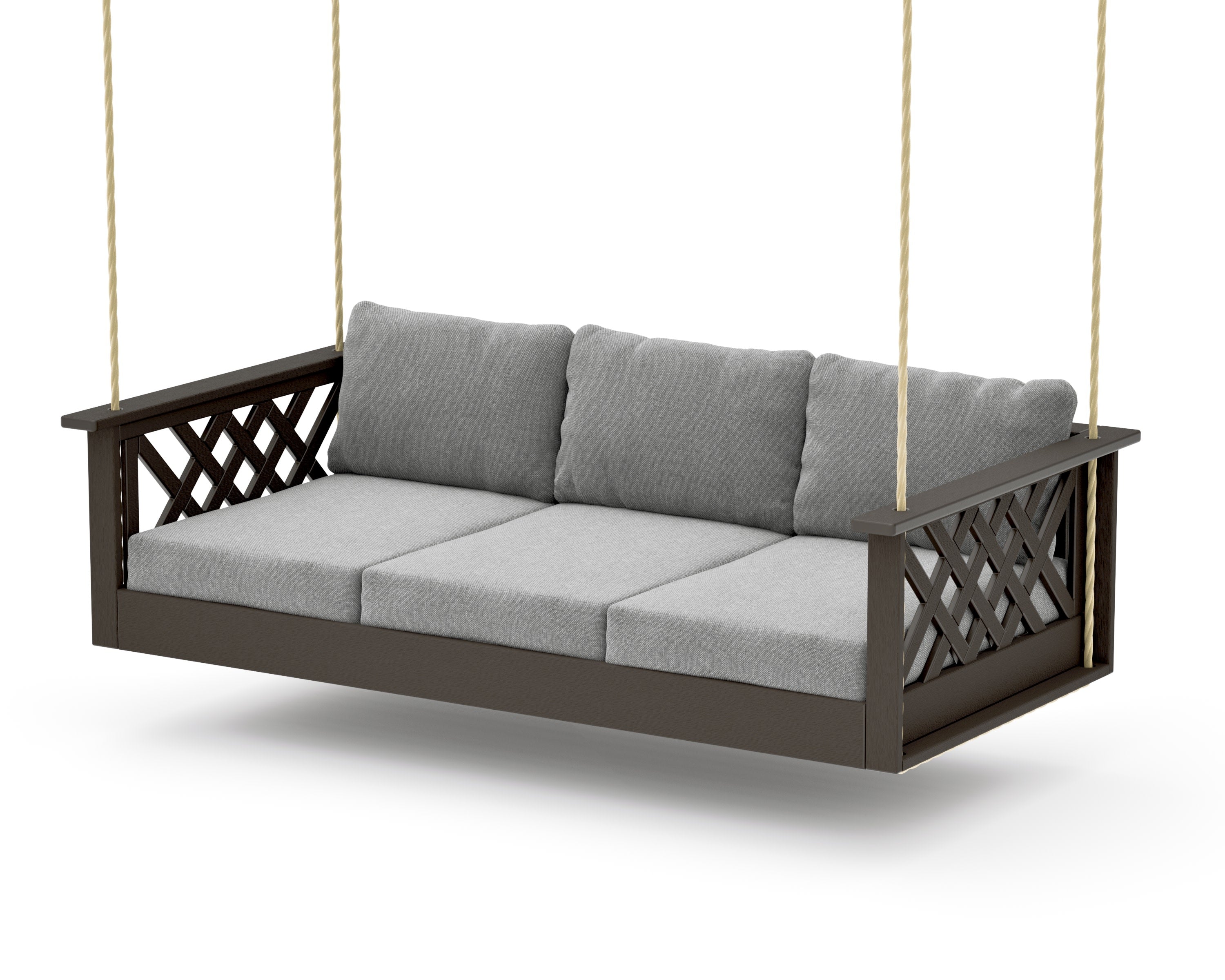 Wovendale Daybed Swing in Vintage Coffee / Grey Mist