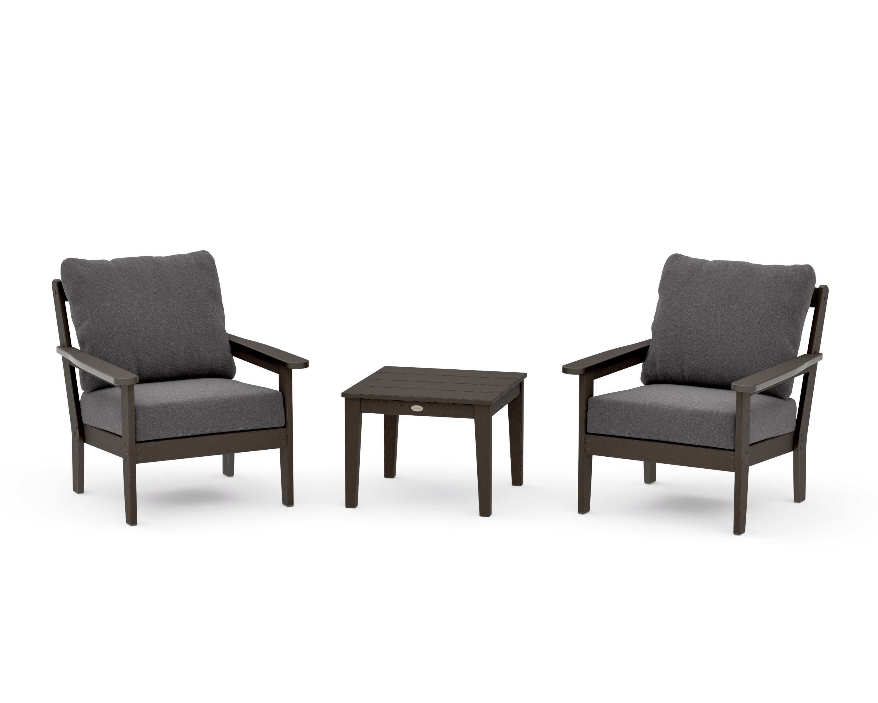 Cottage 3-Piece Deep Seating Set in Vintage Coffee / Ash Charcoal