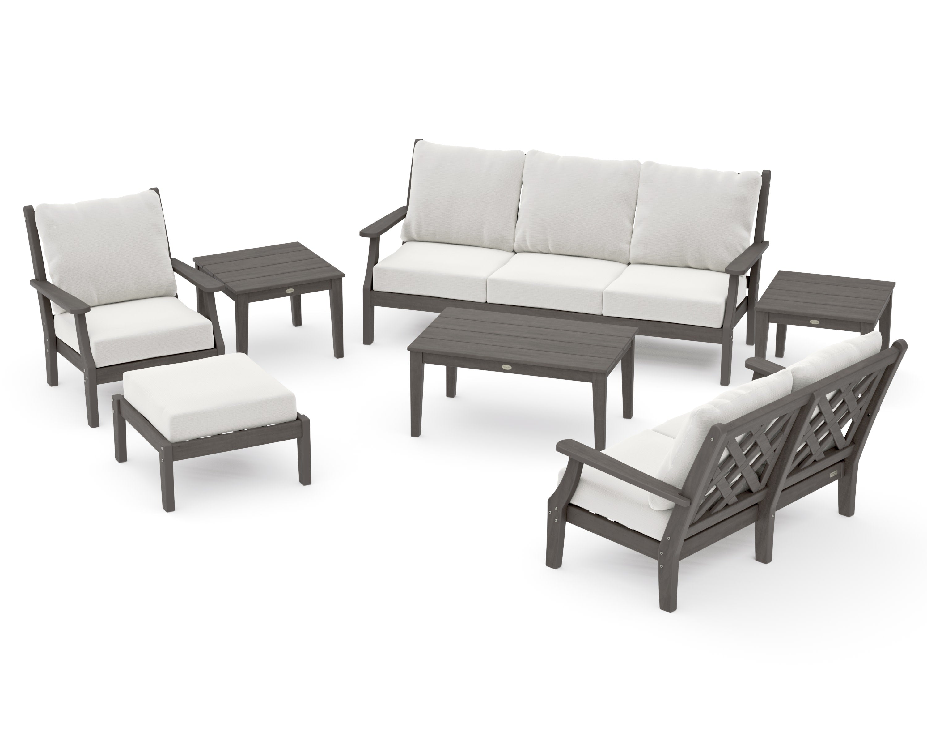 Wovendale 7-Piece Deep Seating Set in Driftwood / Natural Linen