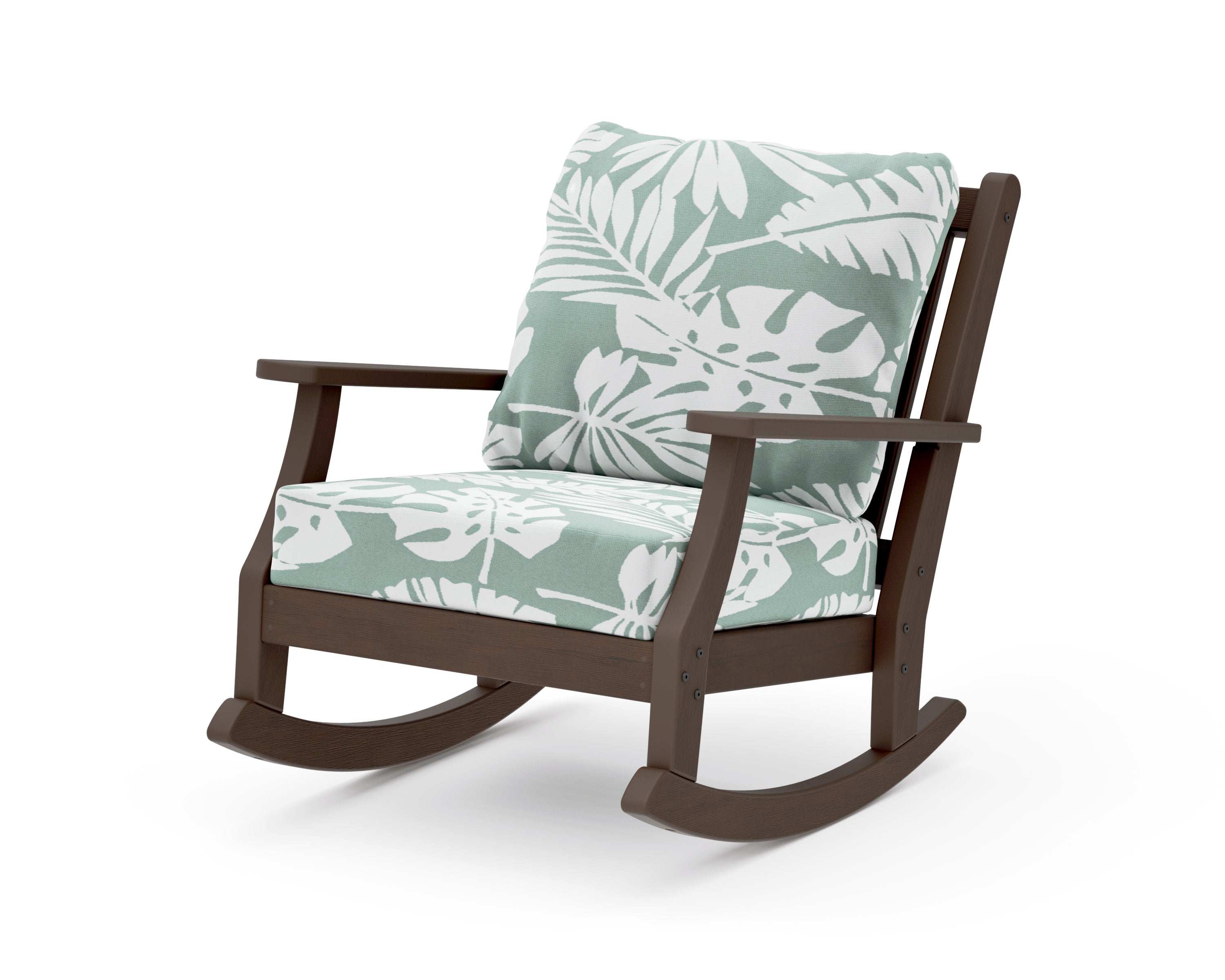 Wovendale Deep Seating Rocking Chair in Kona / Leaf Glacier Spa