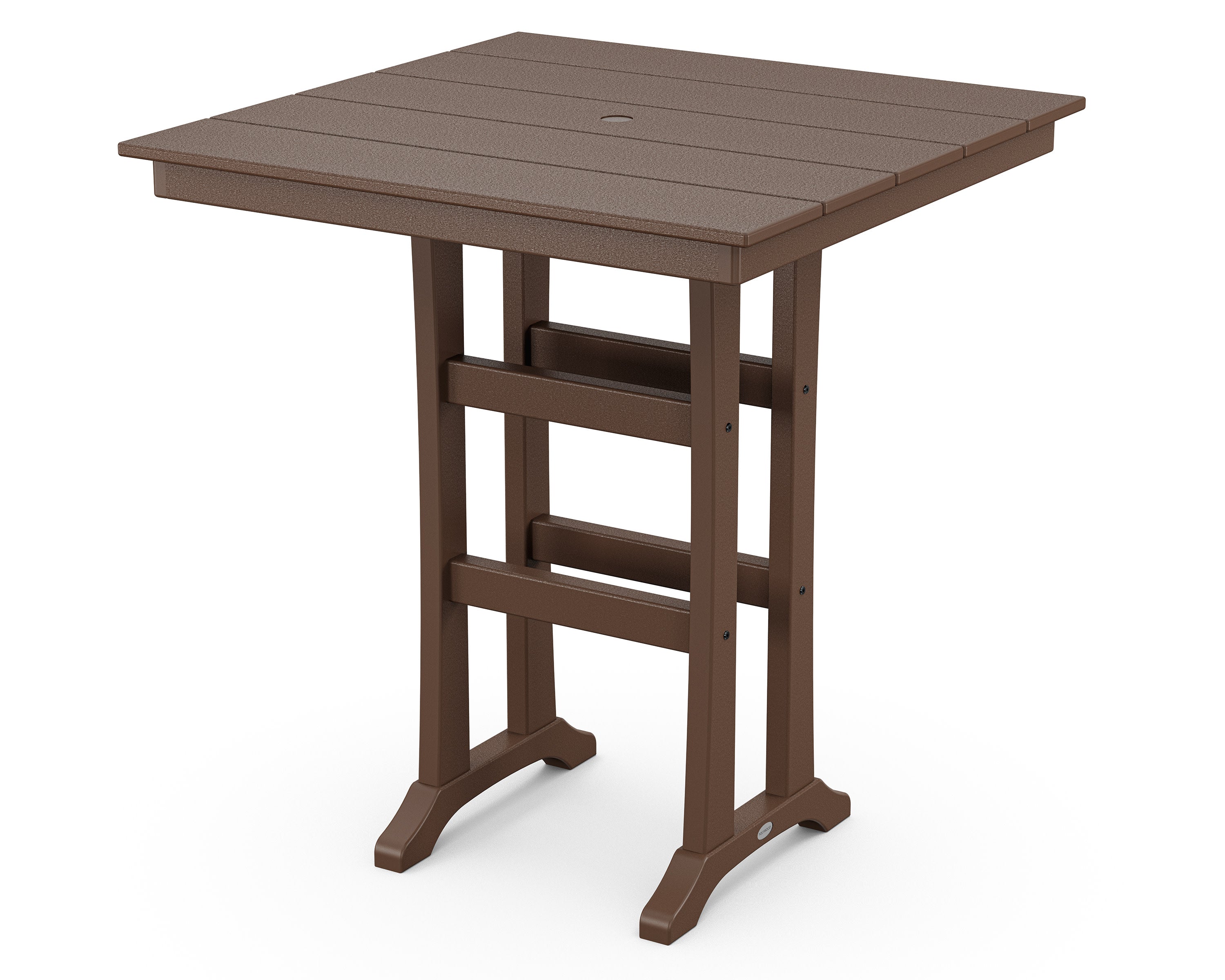 Farmhouse Trestle 37" Bar Table in Mahogany