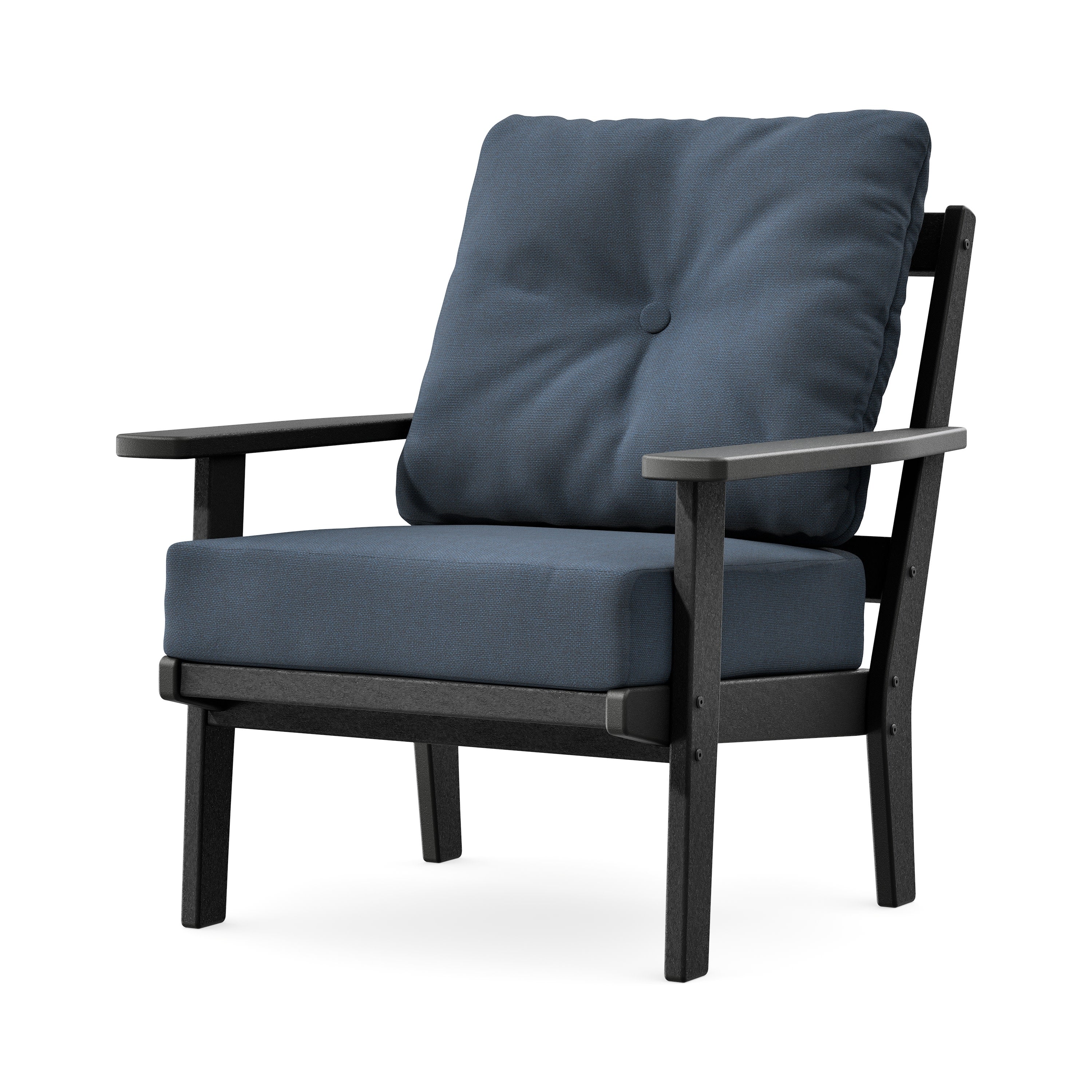 Prairie Deep Seating Chair in Black / Marine Indigo
