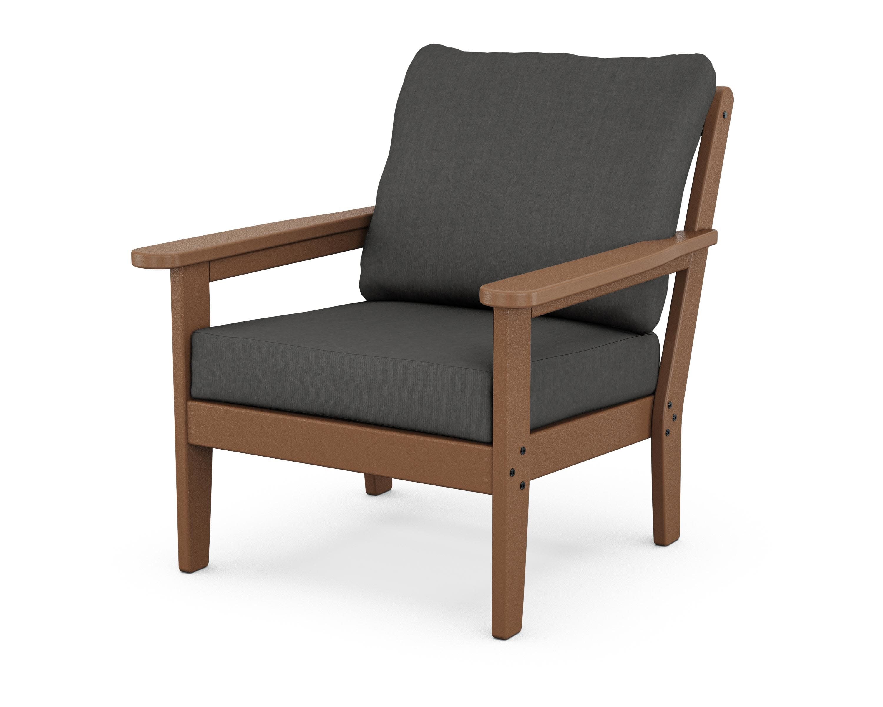 Cottage Deep Seating Chair in Teak / Spectrum Carbon