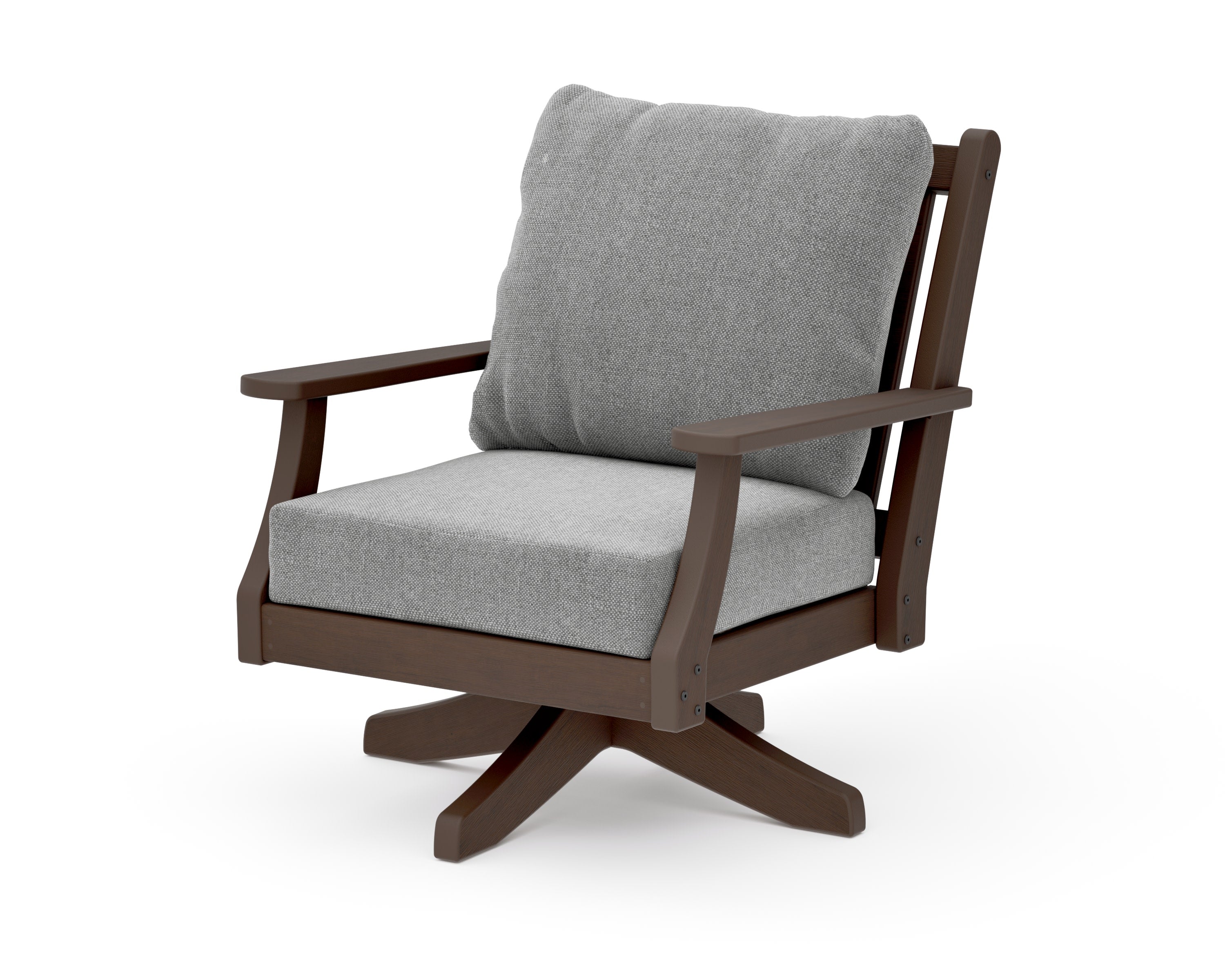 Wovendale Deep Seating Swivel Chair in Kona / Grey Mist