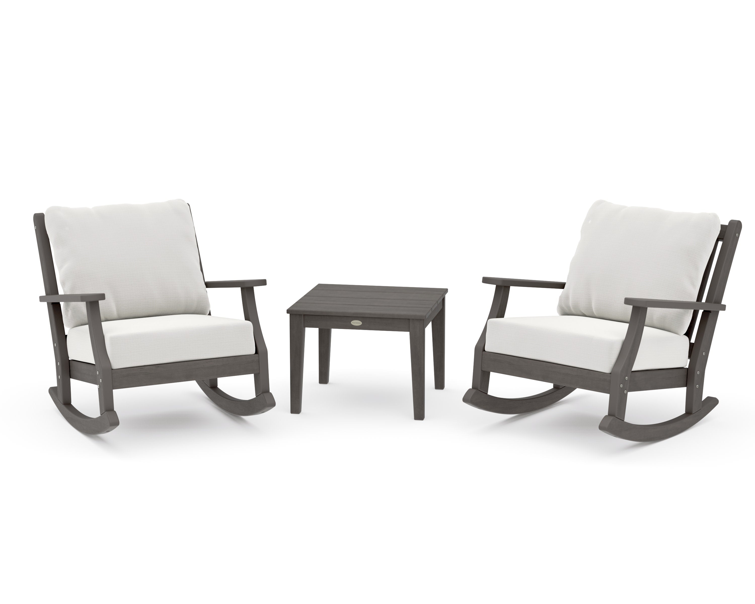 Wovendale 3-Piece Deep Seating Rocker Set in Driftwood / Natural Linen