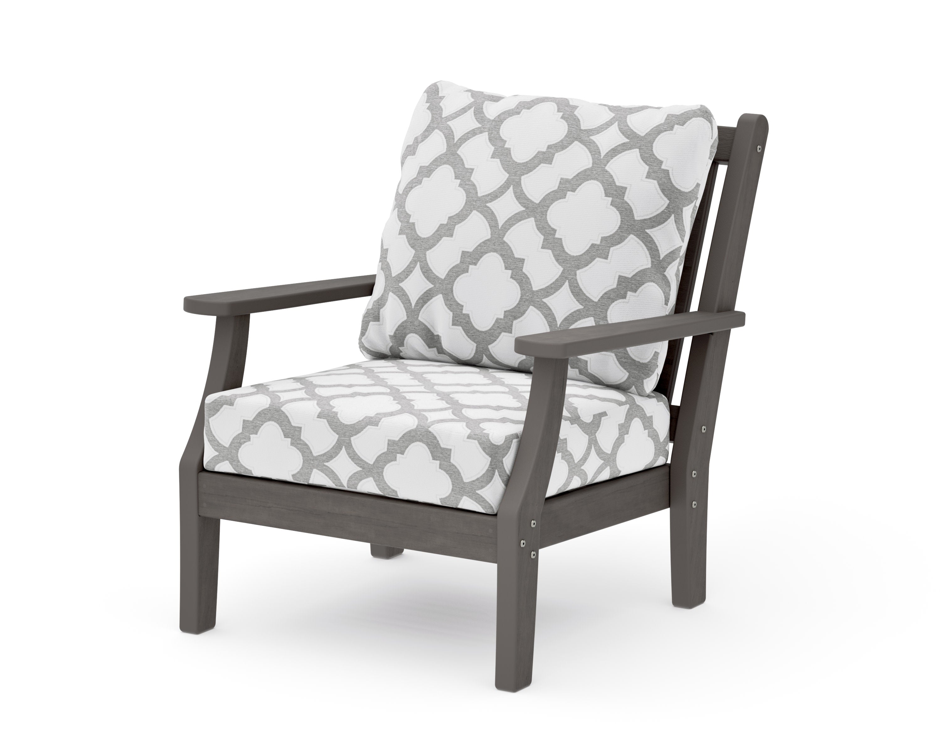 Wovendale Deep Seating Chair in Driftwood / Trellis Grey Mist