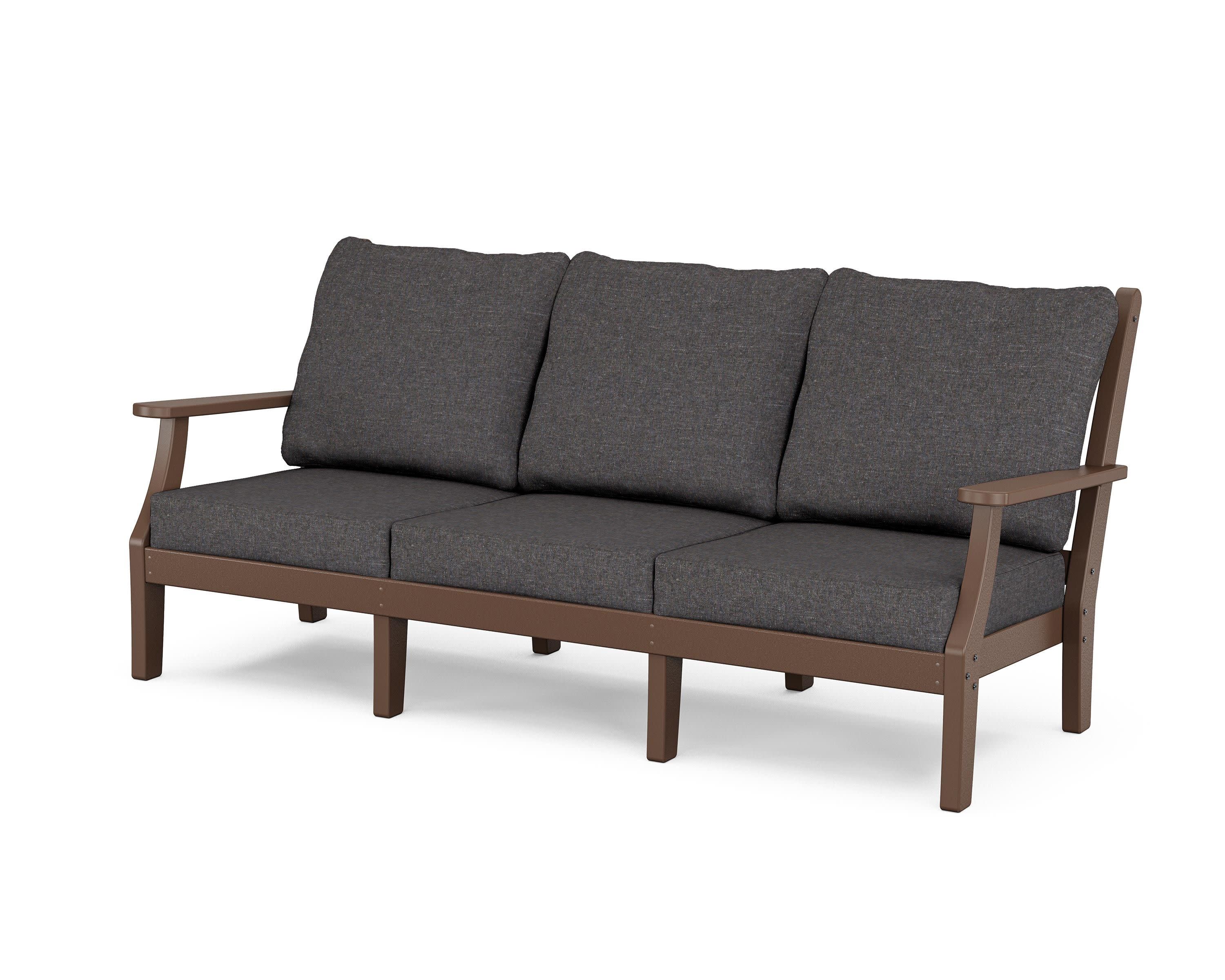 Wovendale Deep Seating Sofa in Mahogany / Ash Charcoal