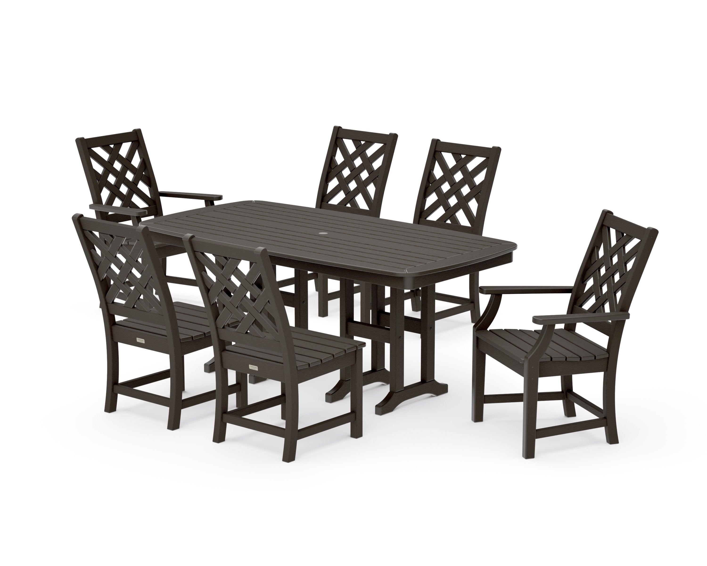 Wovendale 7-Piece Dining Set in Vintage Coffee