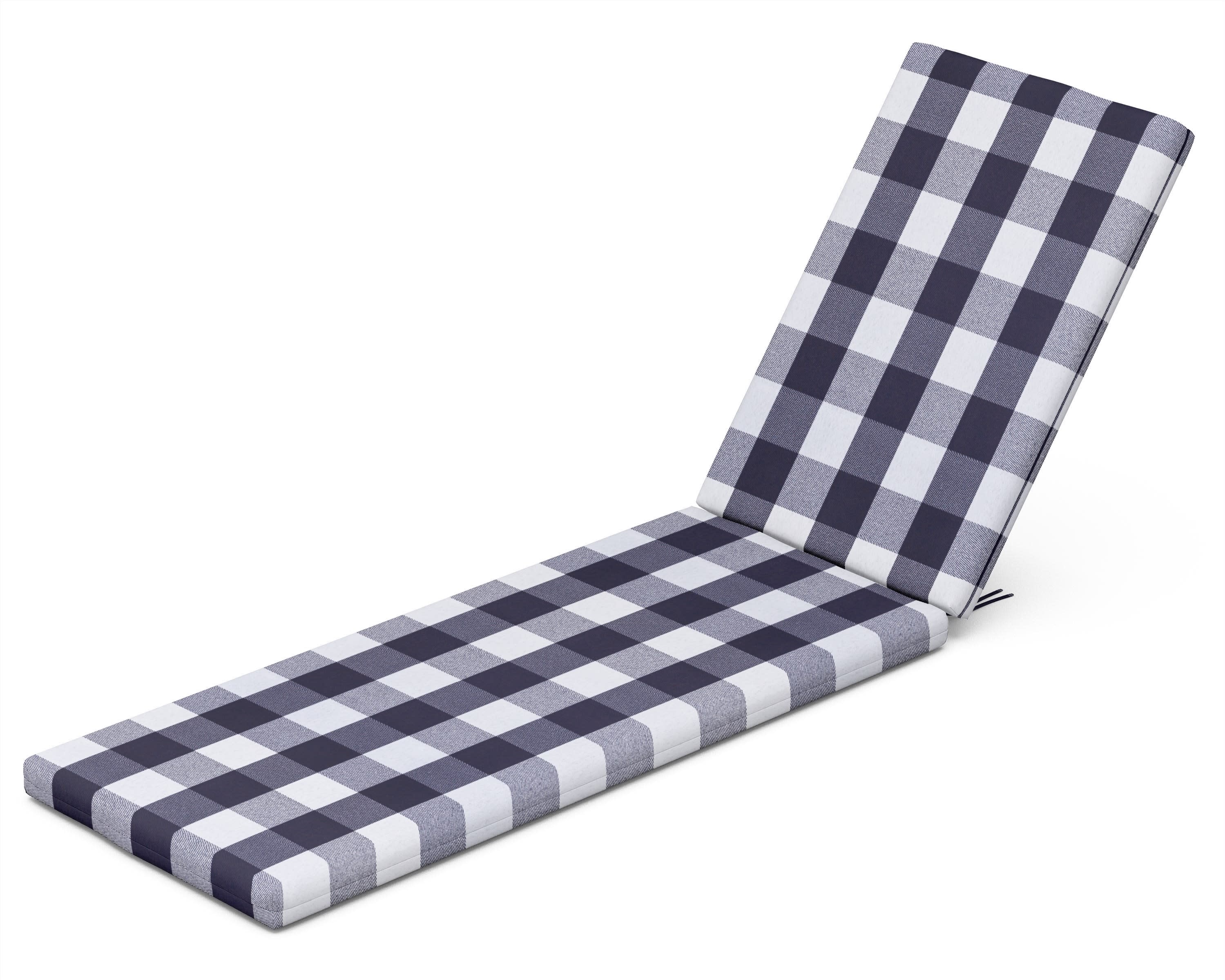 Chaise Cushion in Buffalo Plaid Navy