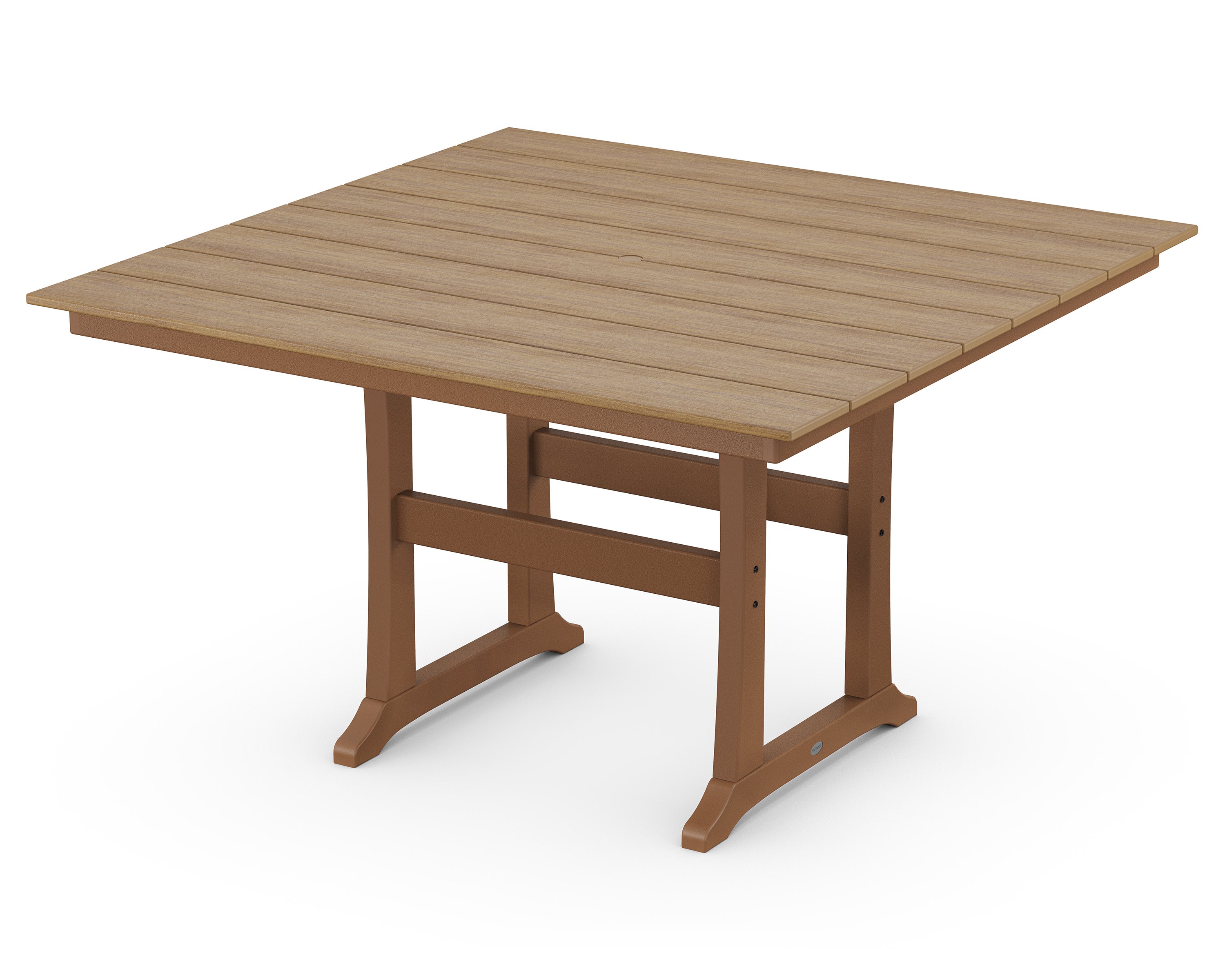 Farmhouse Trestle 59" Counter Table in Teak / Natural
