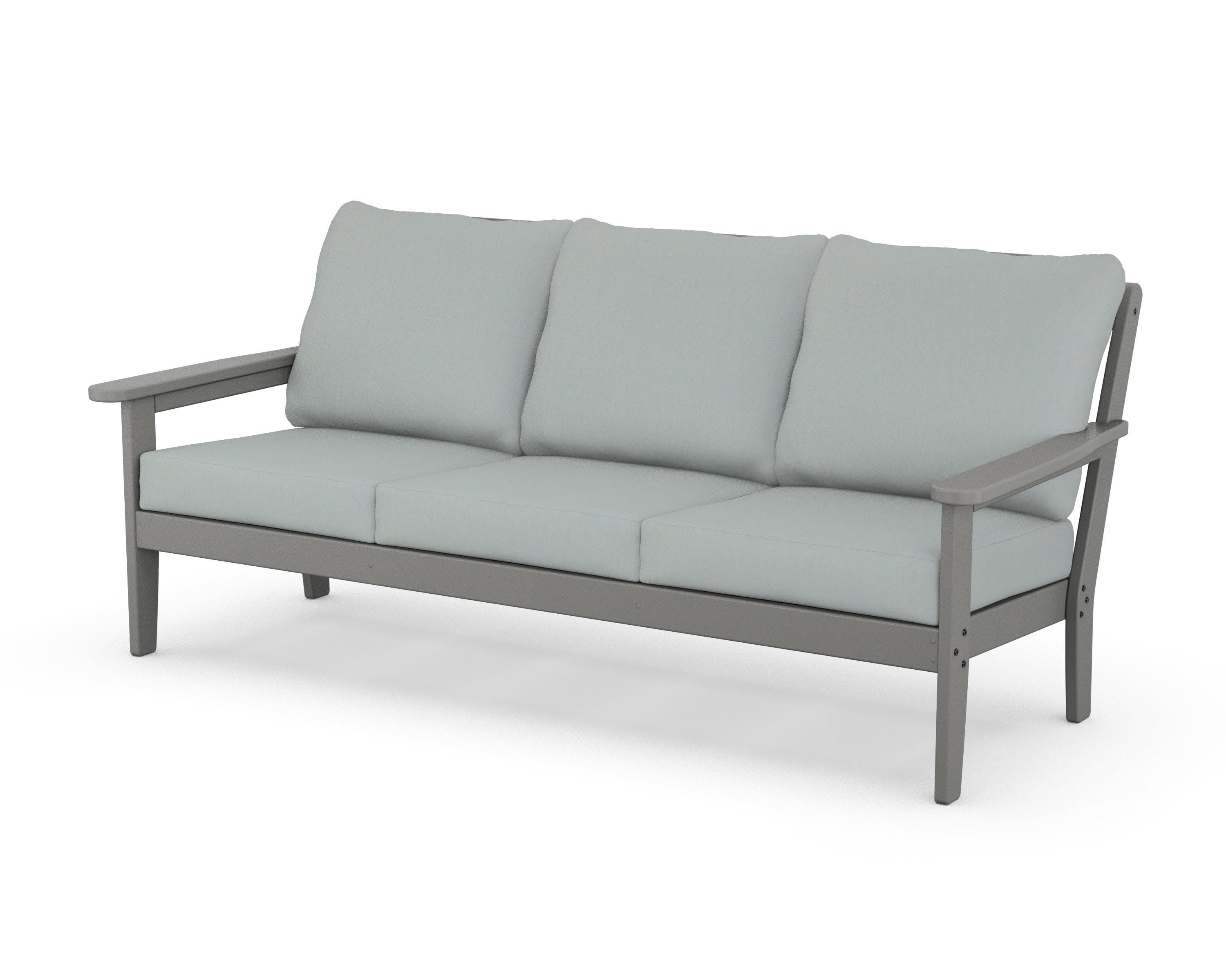 Cottage Deep Seating Sofa in Slate Grey / Spa
