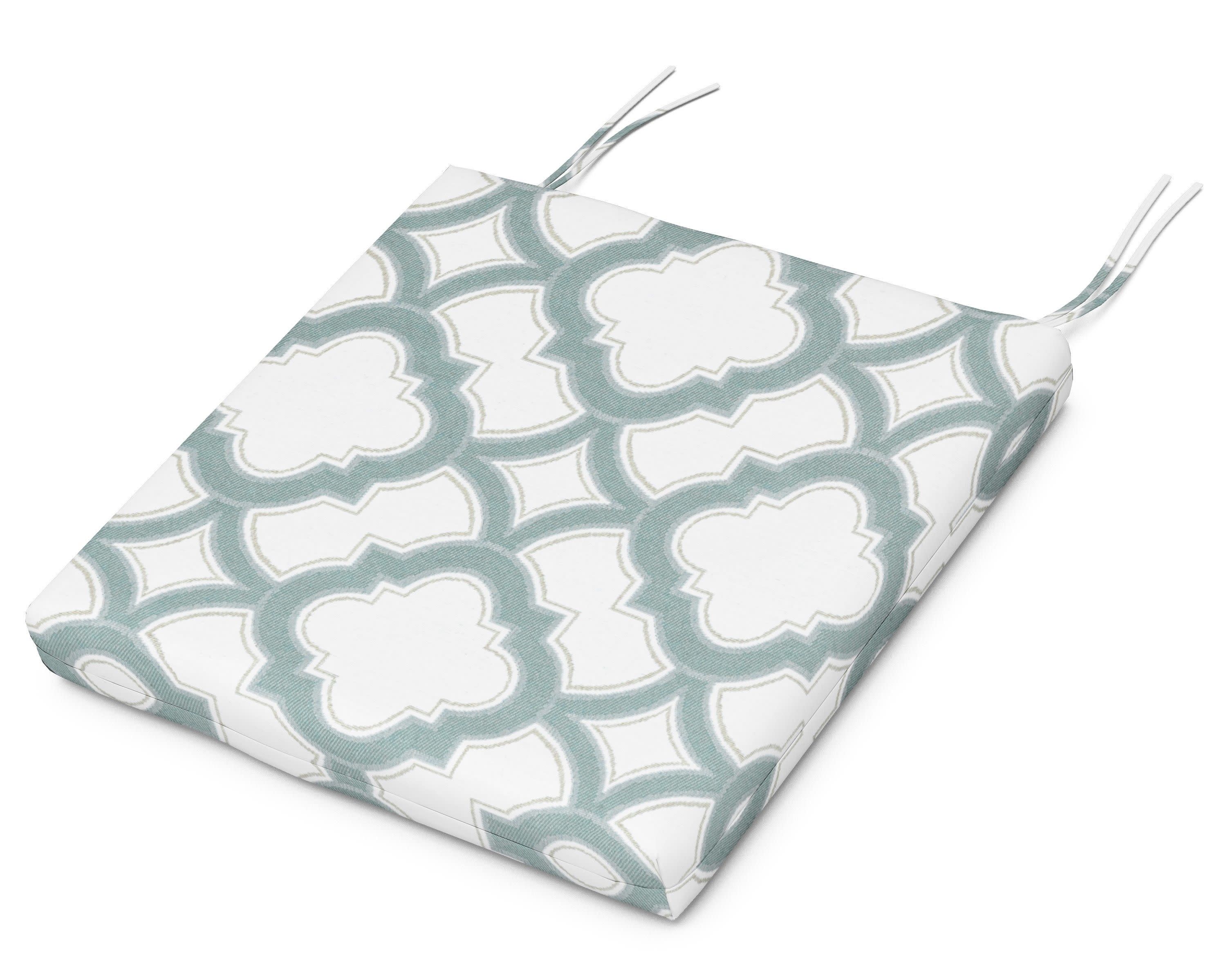 Standard Seat Cushion 17.25"D x 19.25"W x 2.5"H in Trellis Glacier Spa