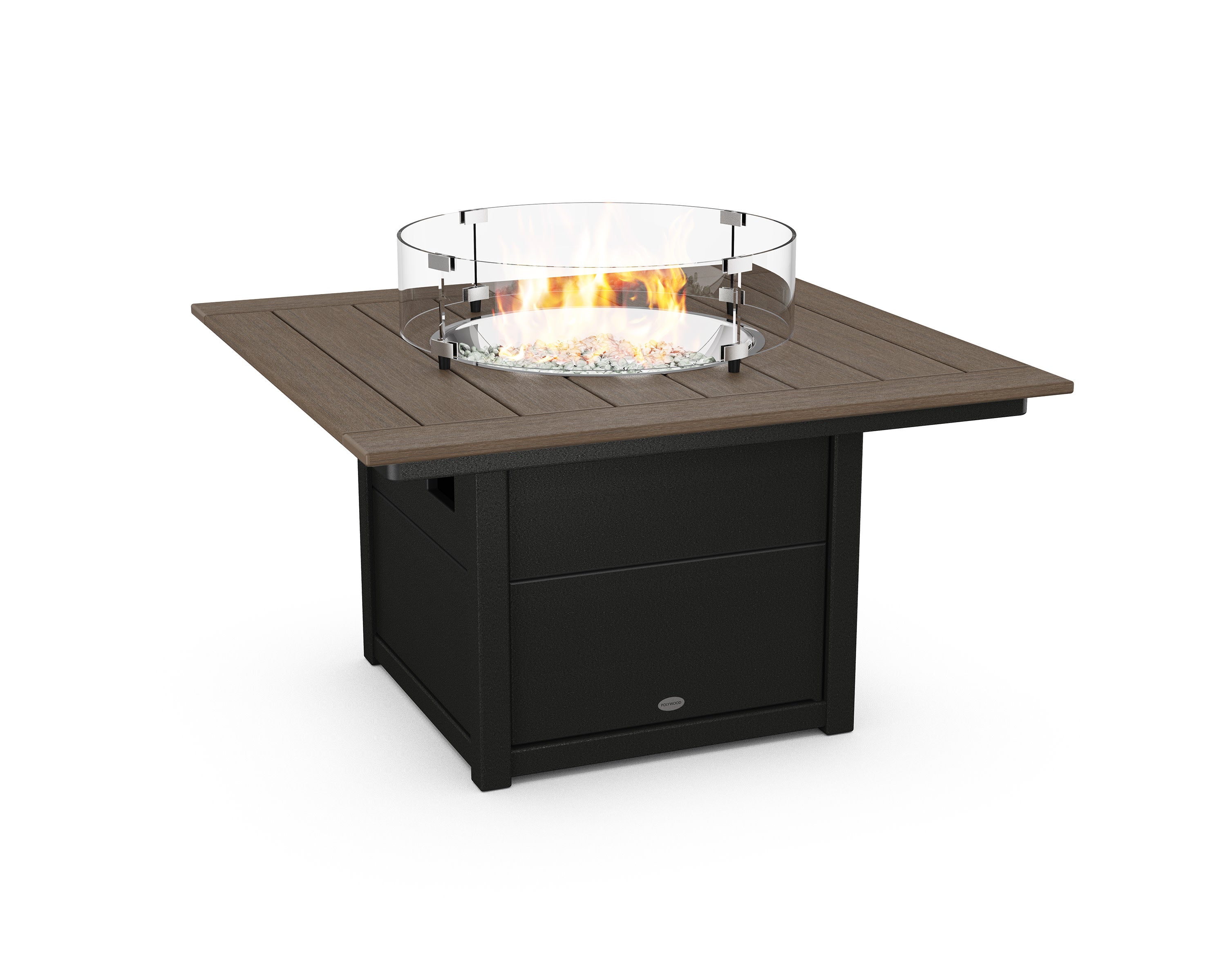 Square 42" Fire Pit Table in Black / Kona
