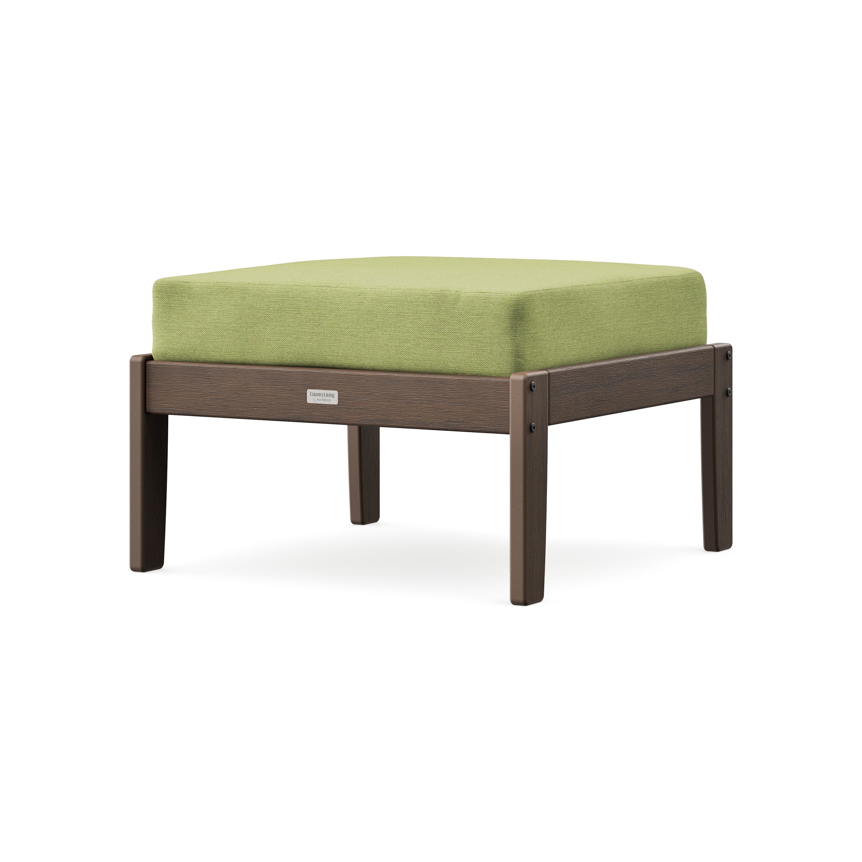 Cottage Deep Seating Ottoman in Kona / Chartreuse Boucle