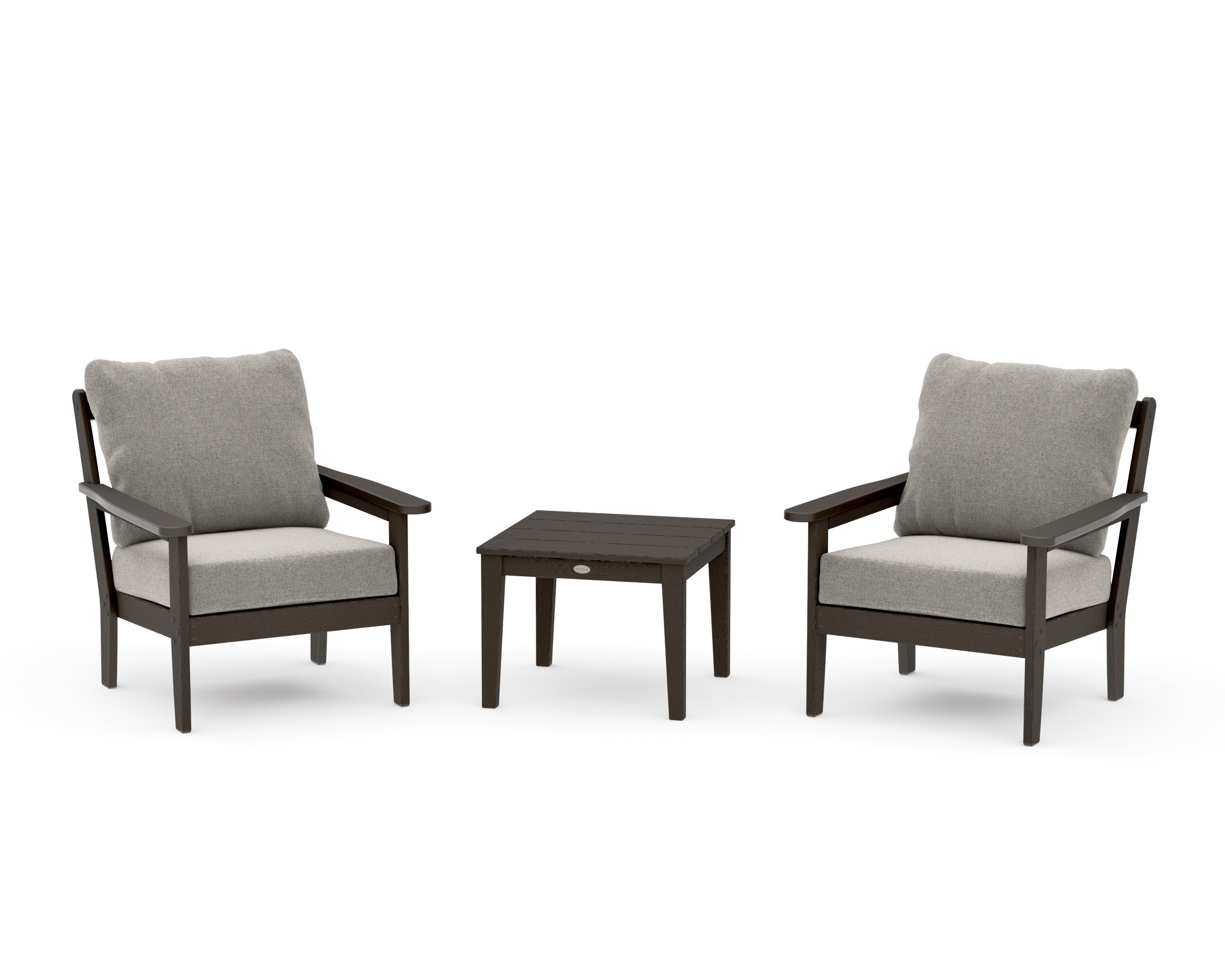 Cottage 3-Piece Deep Seating Set in Vintage Coffee / Weathered Tweed