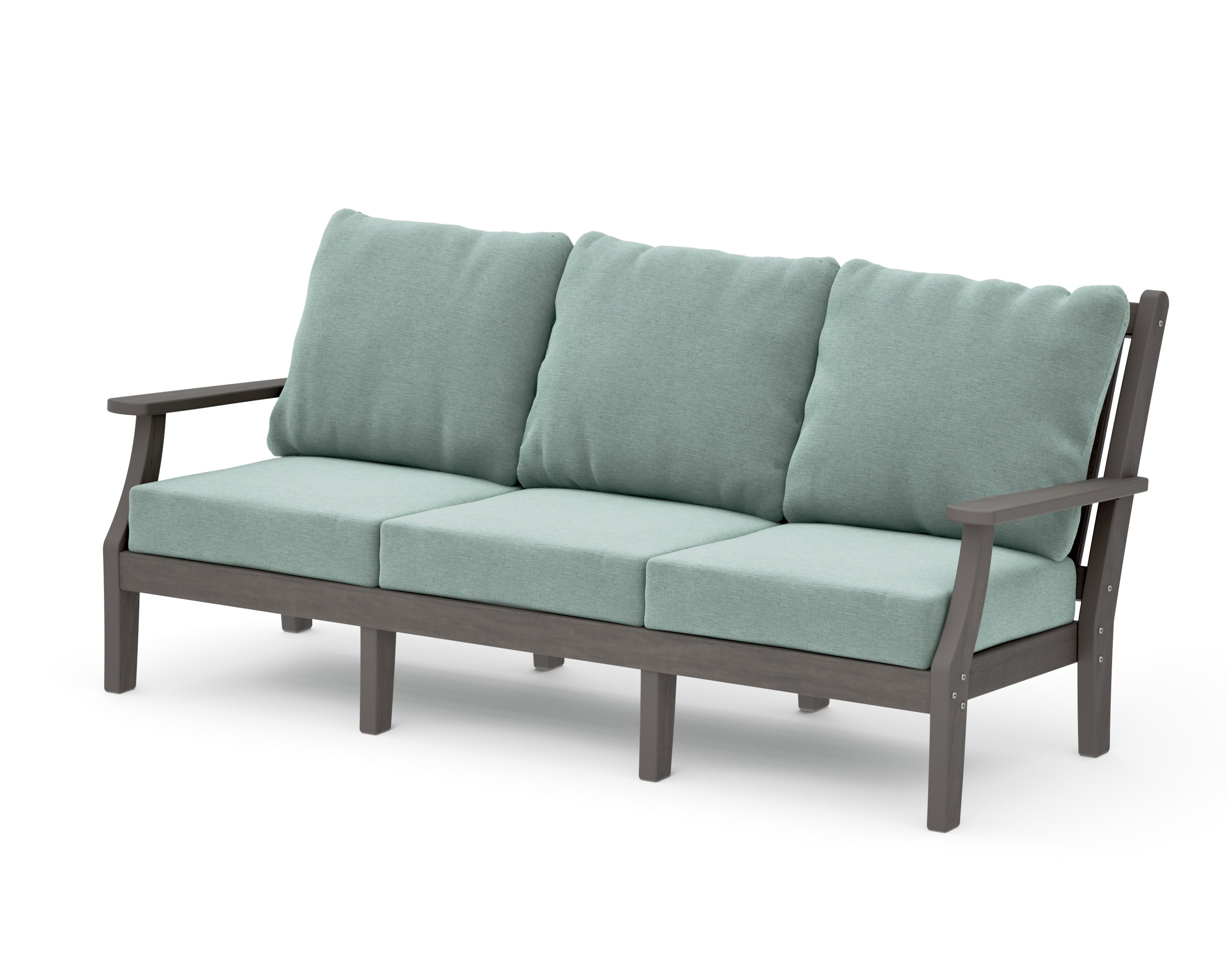 Wovendale Deep Seating Sofa in Driftwood / Glacier Spa