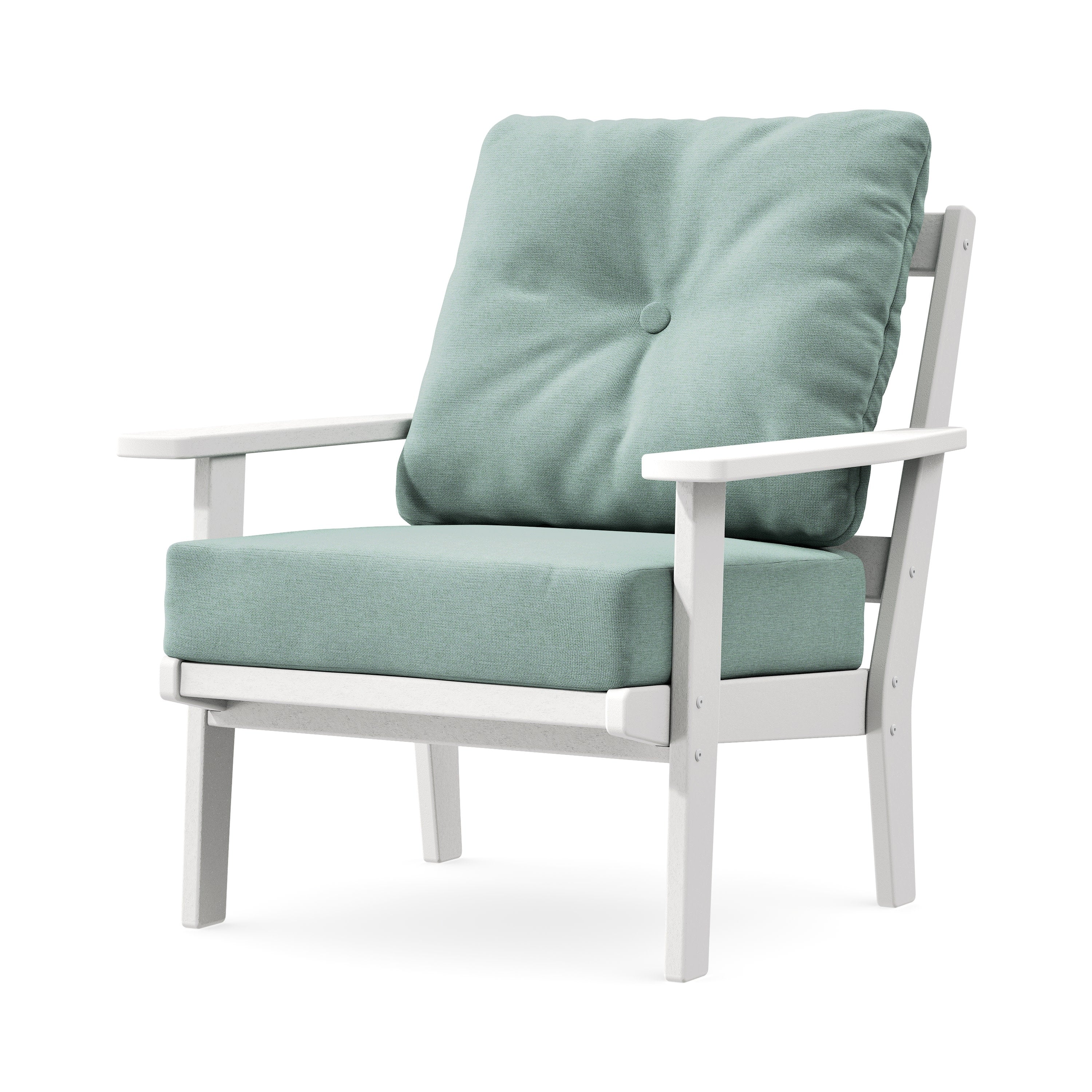 Prairie Deep Seating Chair in White / Glacier Spa