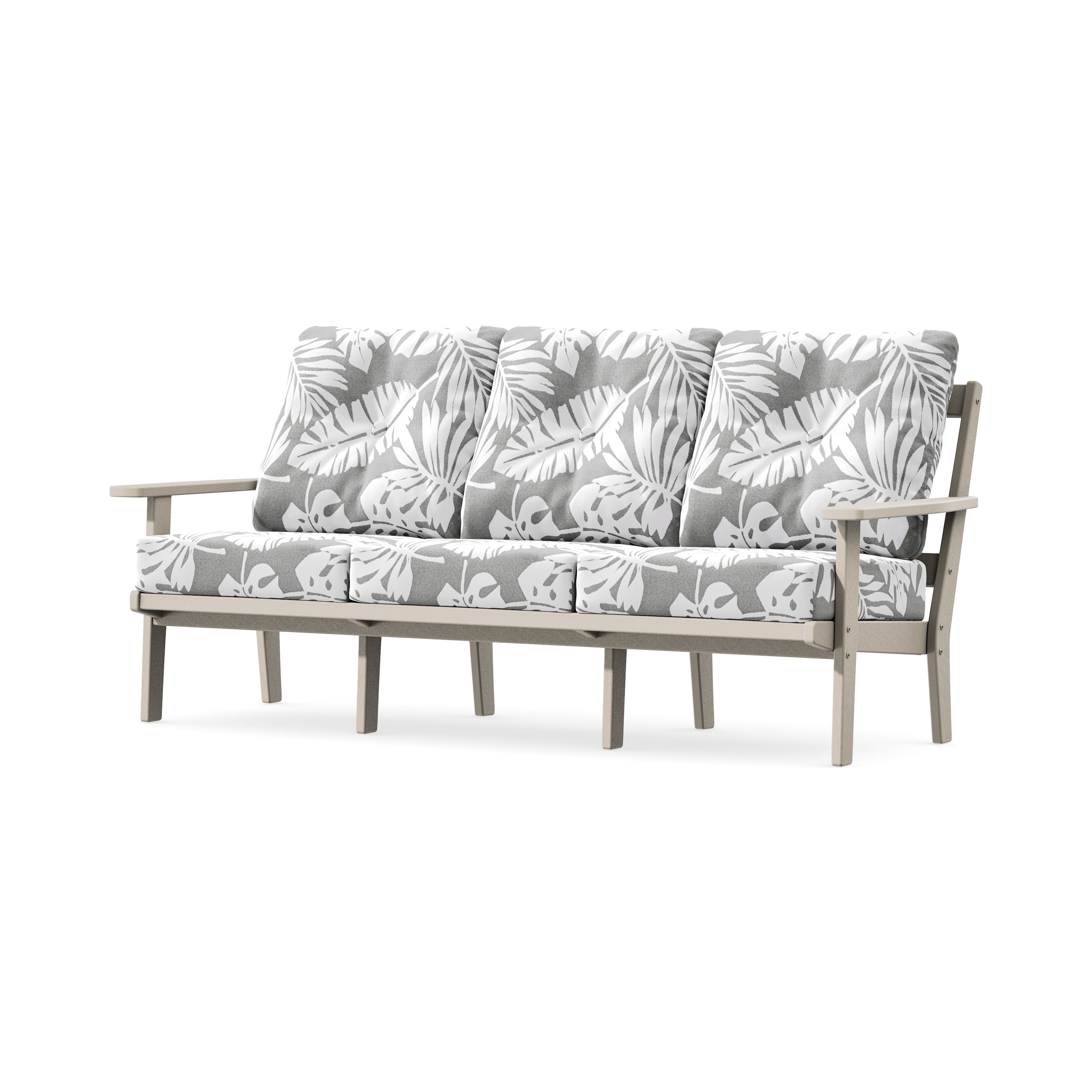 PrairieDeep Seating Sofa in Sand / Leaf Grey Mist