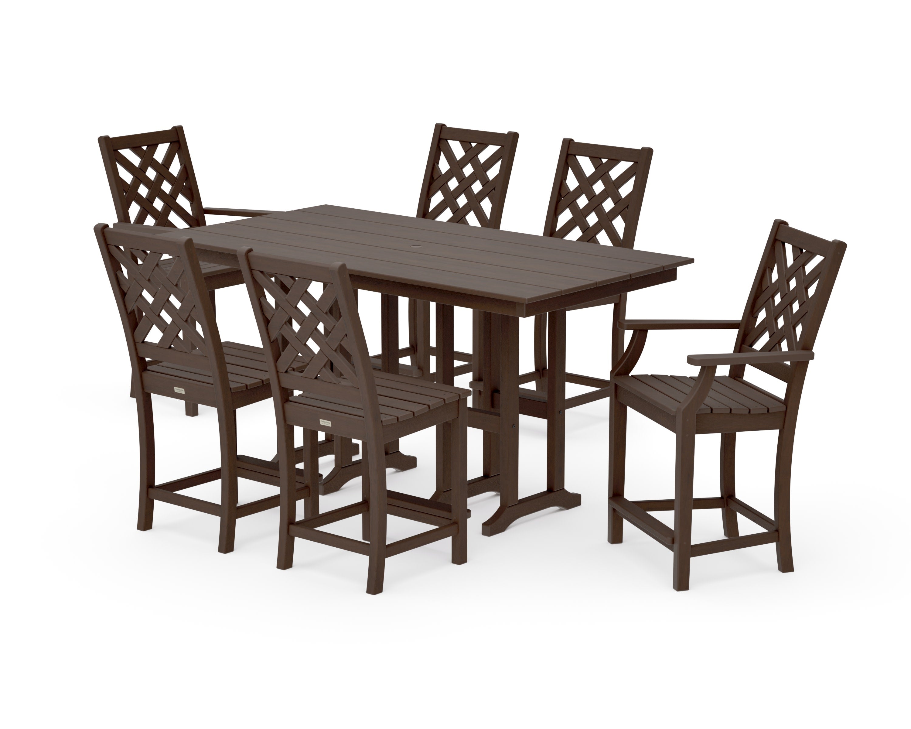 Wovendale 7-Piece Farmhouse Counter Set in Kona